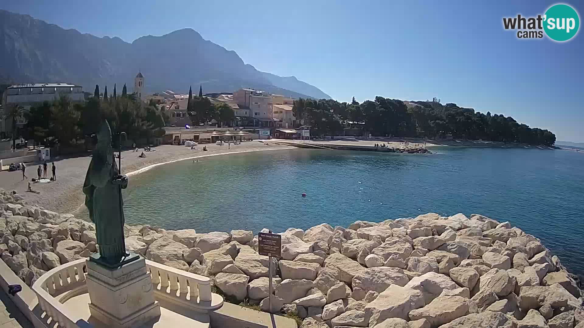 Webcam live Baška Voda – St. Nikola und Strand