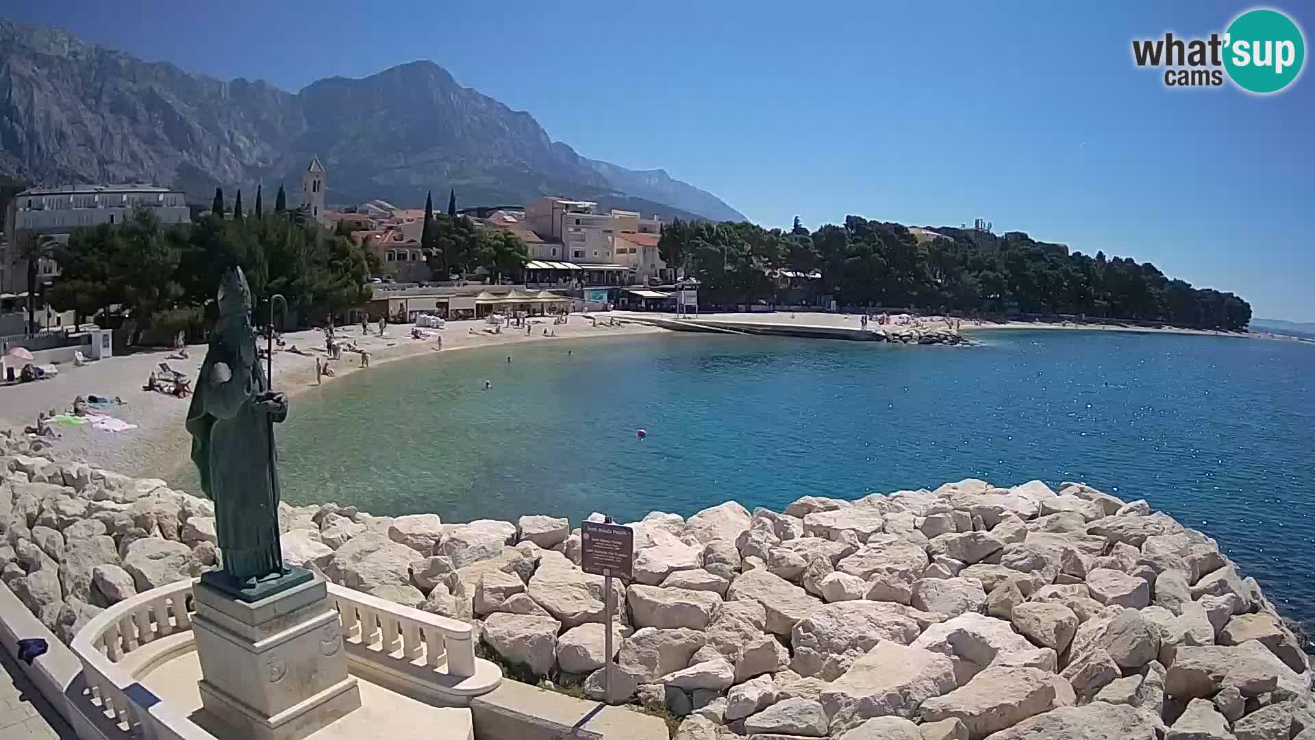 Webcam live Baška Voda – St. Nikola und Strand