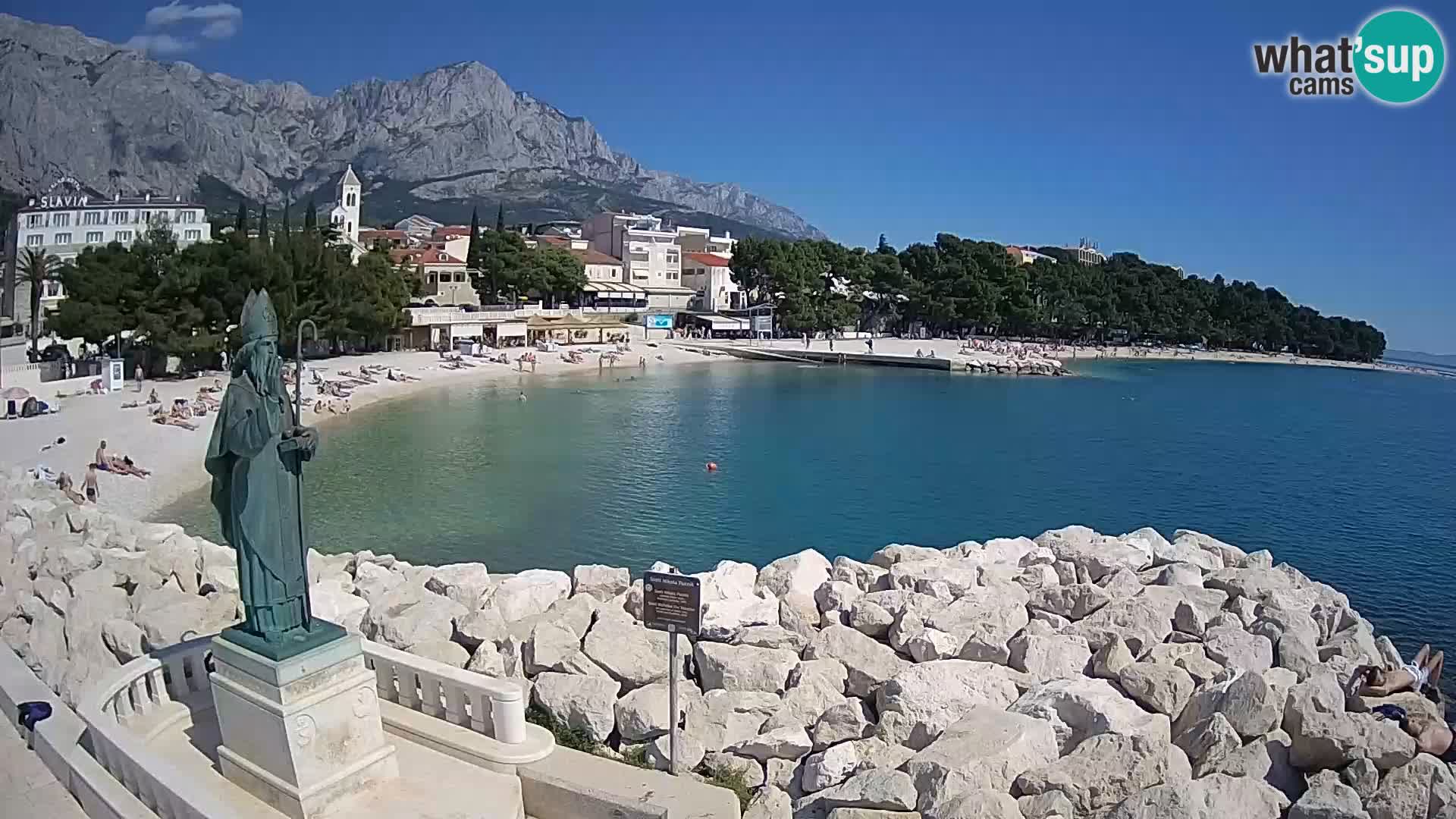 Webcam live Baška Voda – St. Nikola und Strand