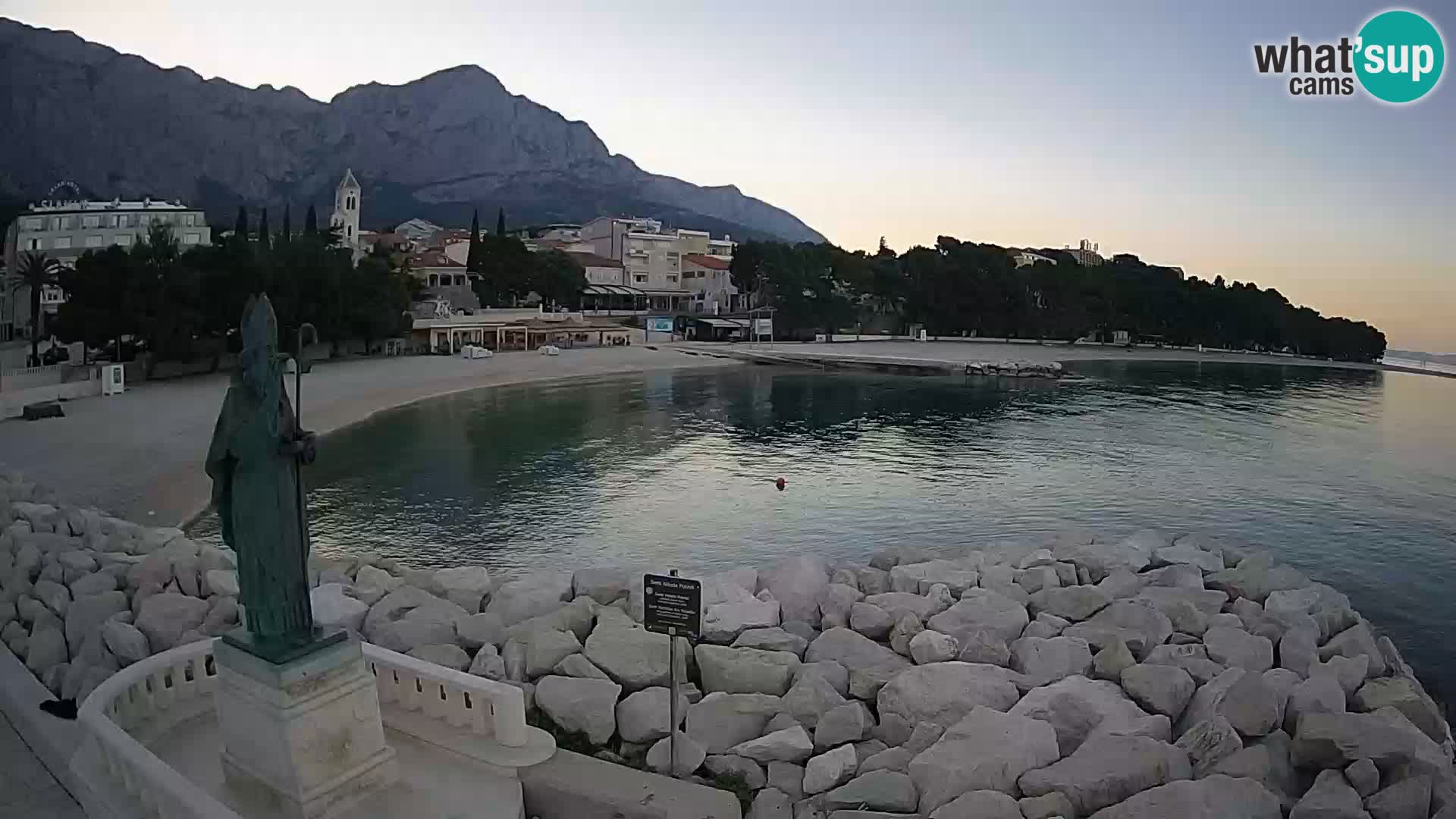 Web kamera Baška Voda – Sv. Nikola i plaža