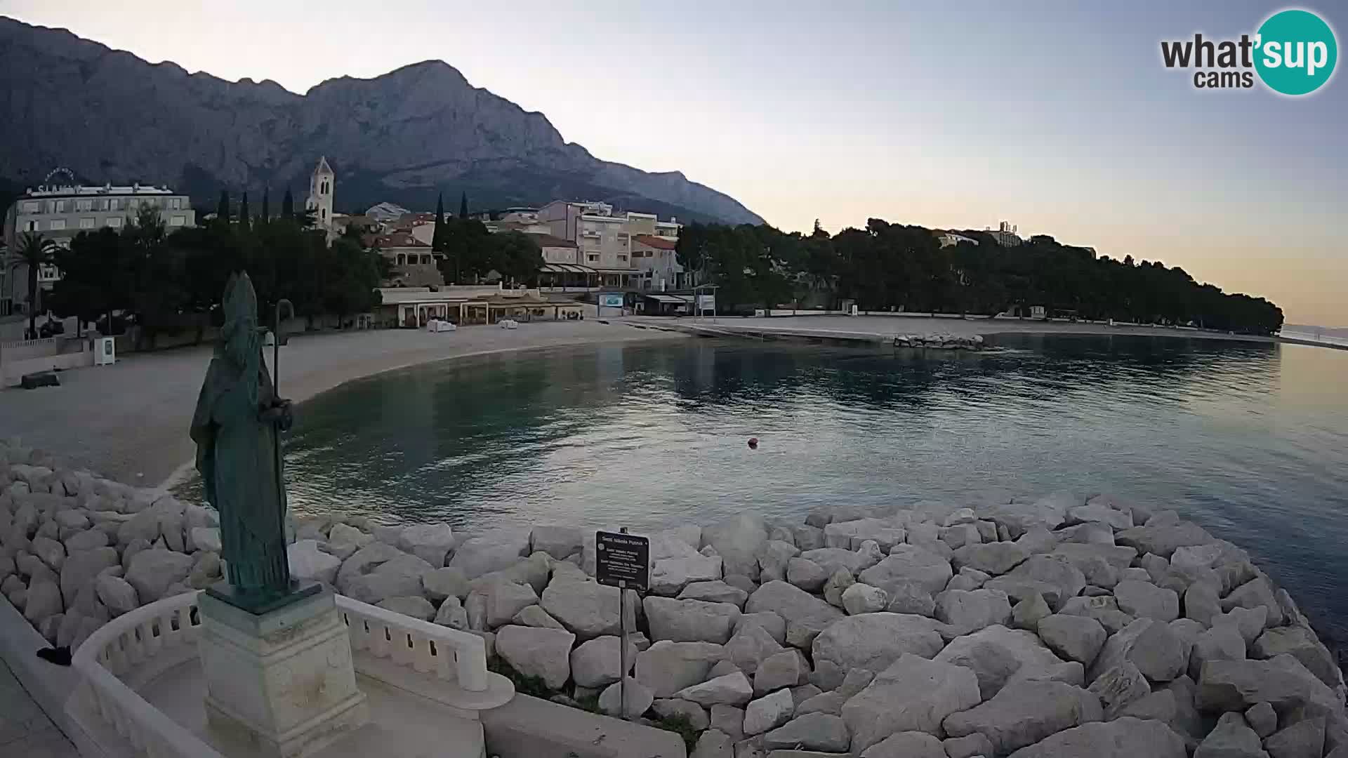 Webcam live Baška Voda – St. Nikola und Strand