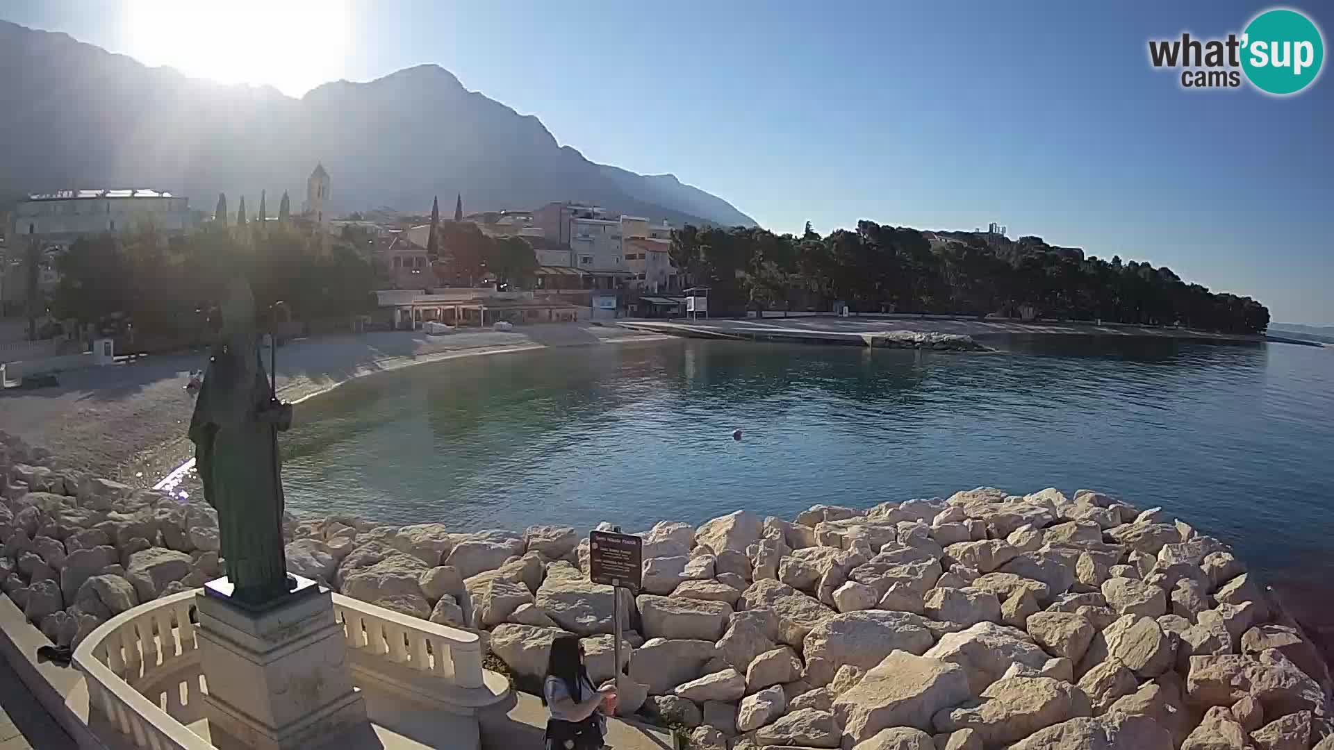 Webcam live Baška Voda – St. Nikola und Strand