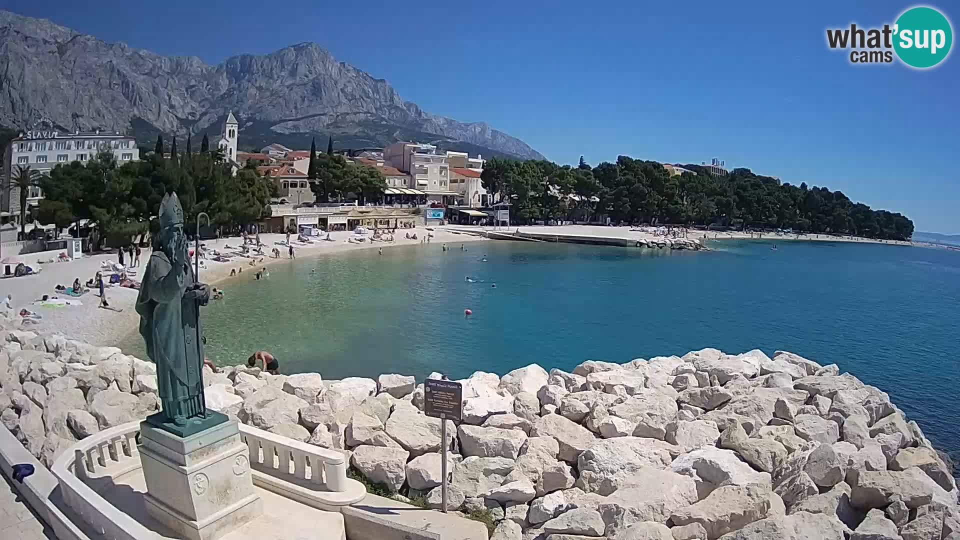 Web kamera Baška Voda – Sv. Nikola i plaža