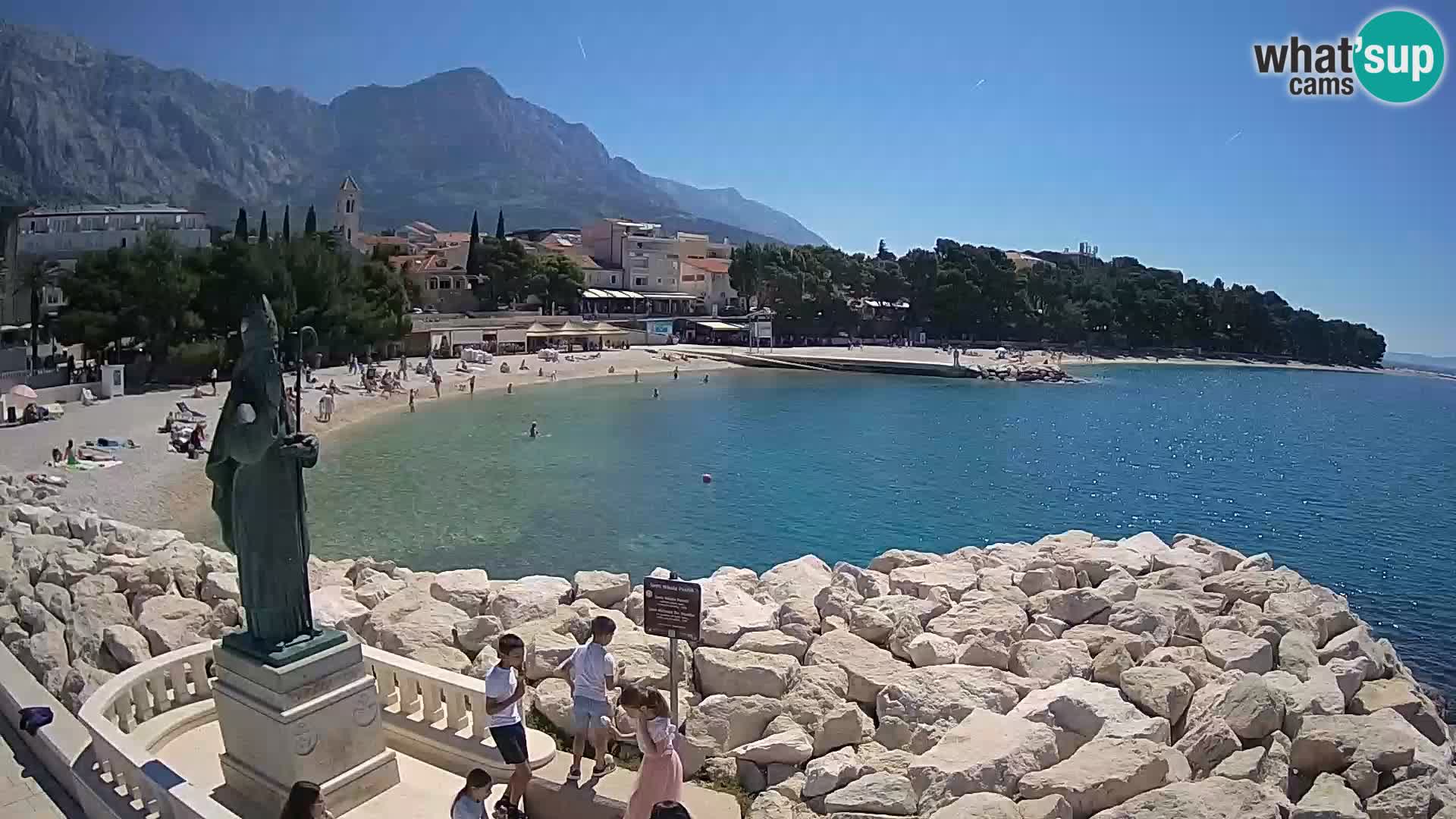 Webcam live Baška Voda – St. Nikola und Strand
