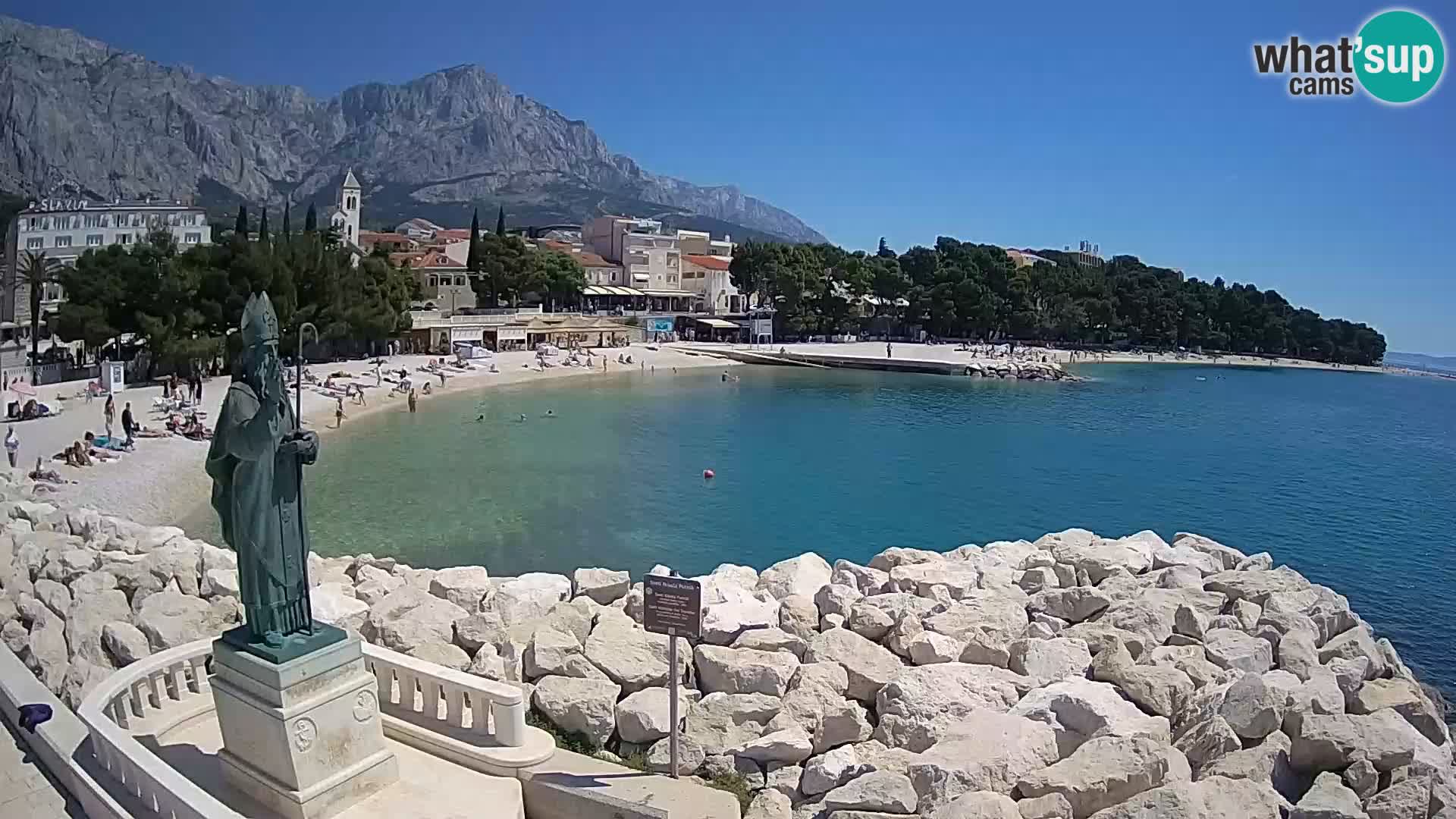 Web kamera Baška Voda – Sv. Nikola i plaža