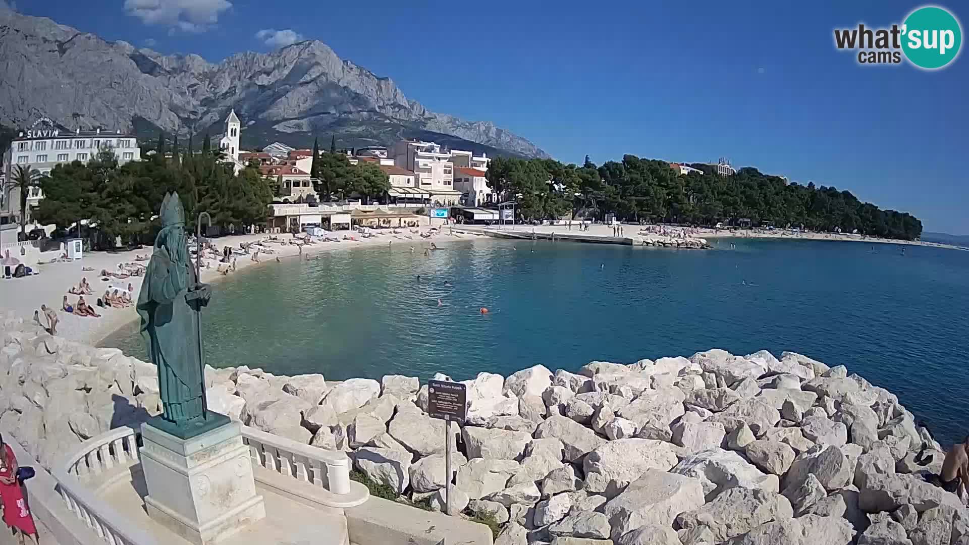 Web kamera Baška Voda – Sv. Nikola i plaža
