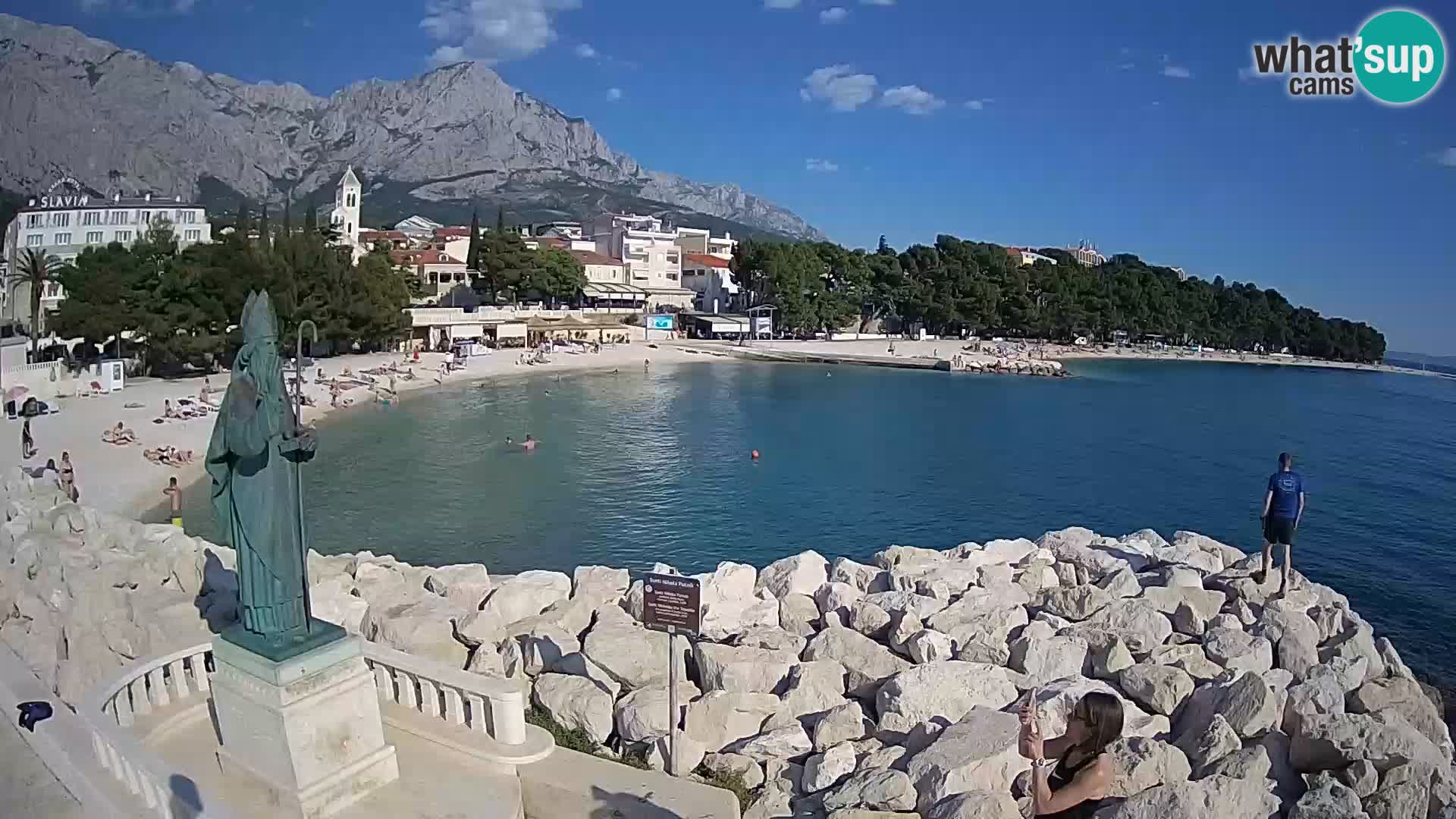 Web kamera Baška Voda – Sv. Nikola i plaža
