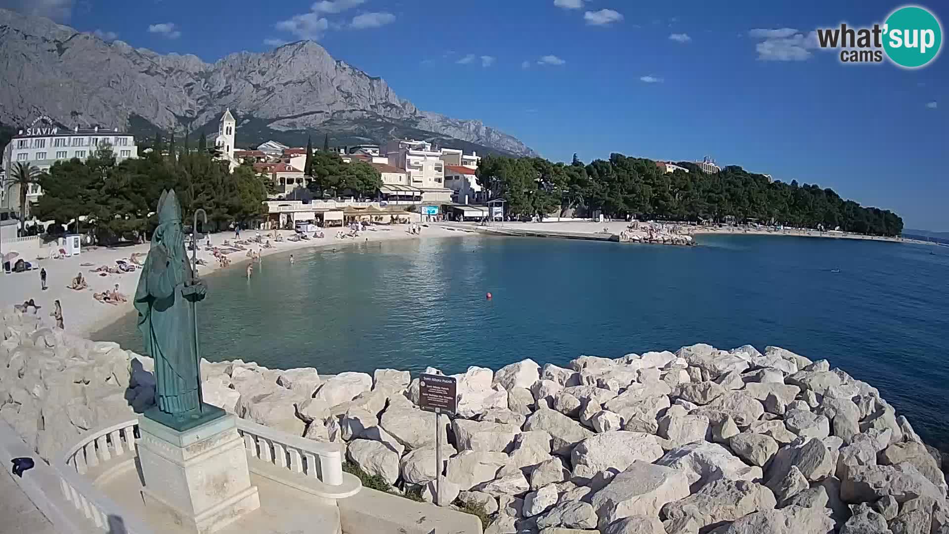 Web kamera Baška Voda – Sv. Nikola i plaža