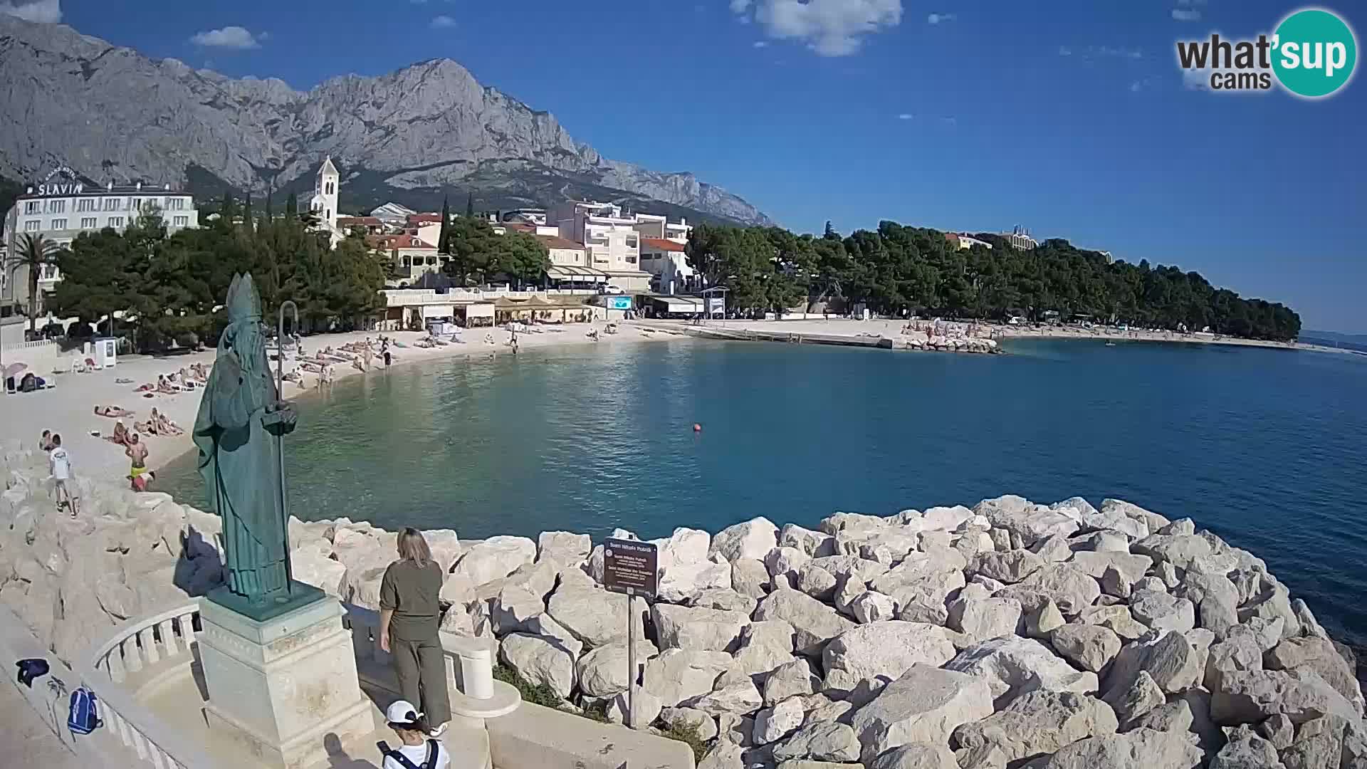 Webcam live Baška Voda – St. Nikola und Strand