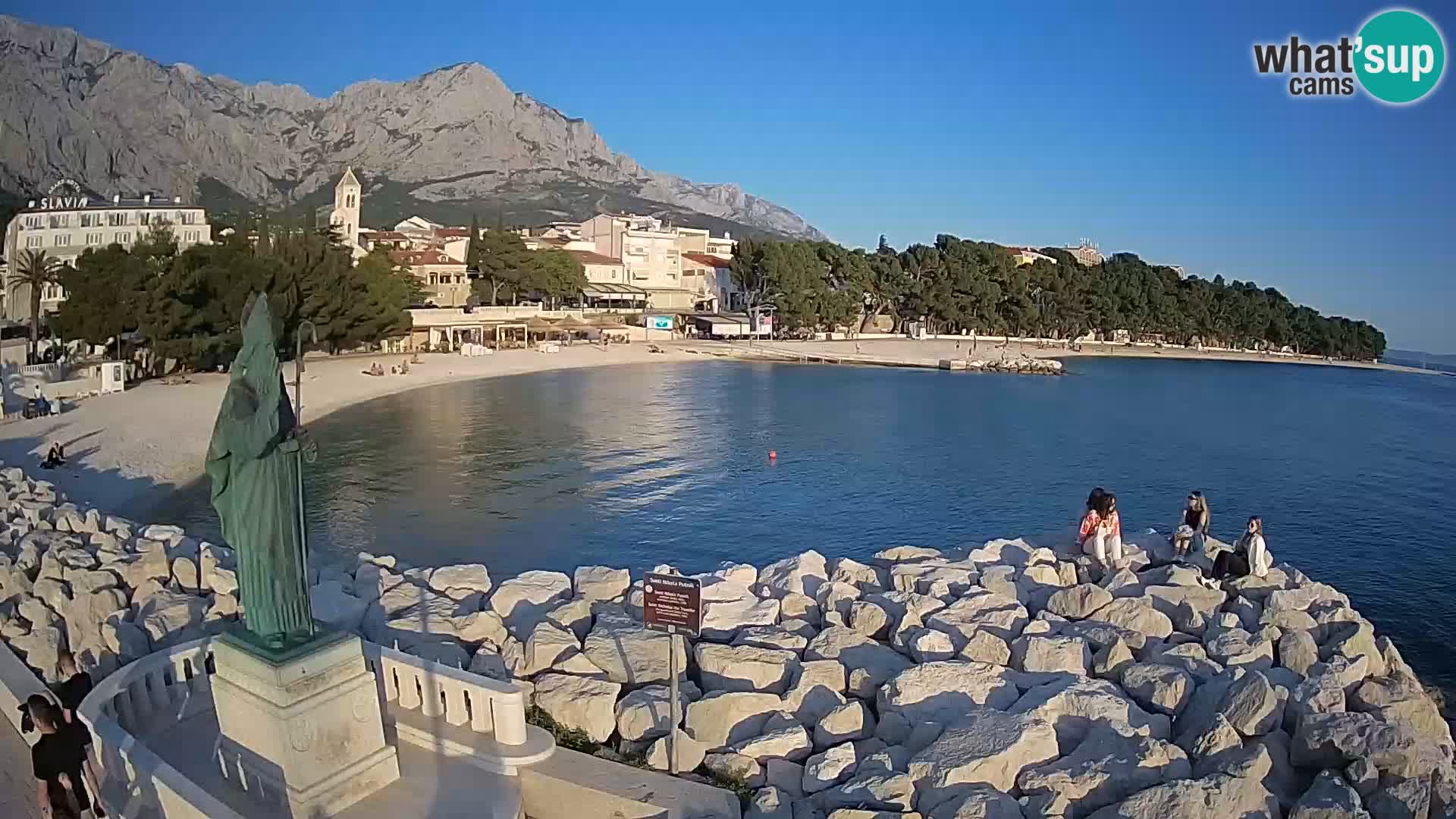 Web kamera Baška Voda – Sv. Nikola i plaža