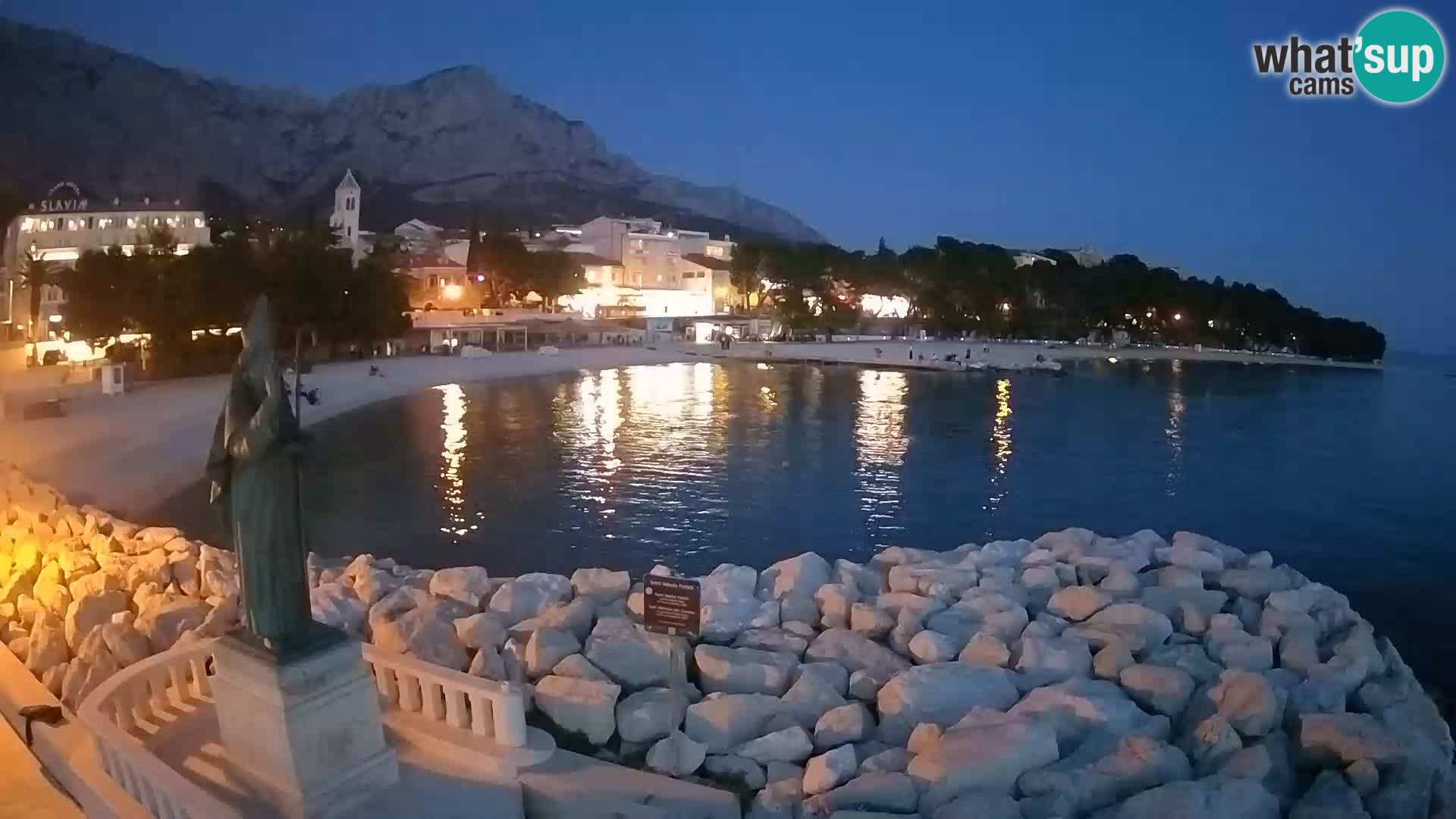 Webcam Baška Voda – Saint-Nikola et plage