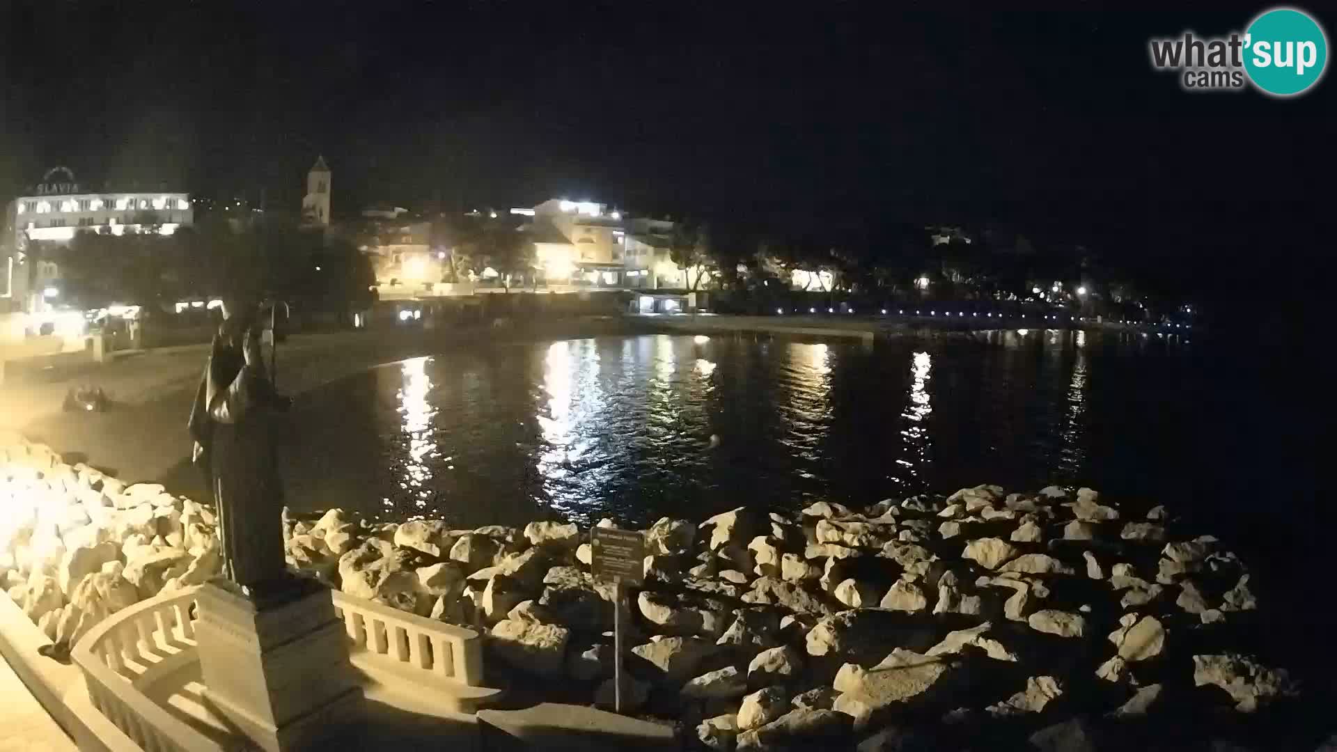 Webcam live Baška Voda – St. Nikola und Strand