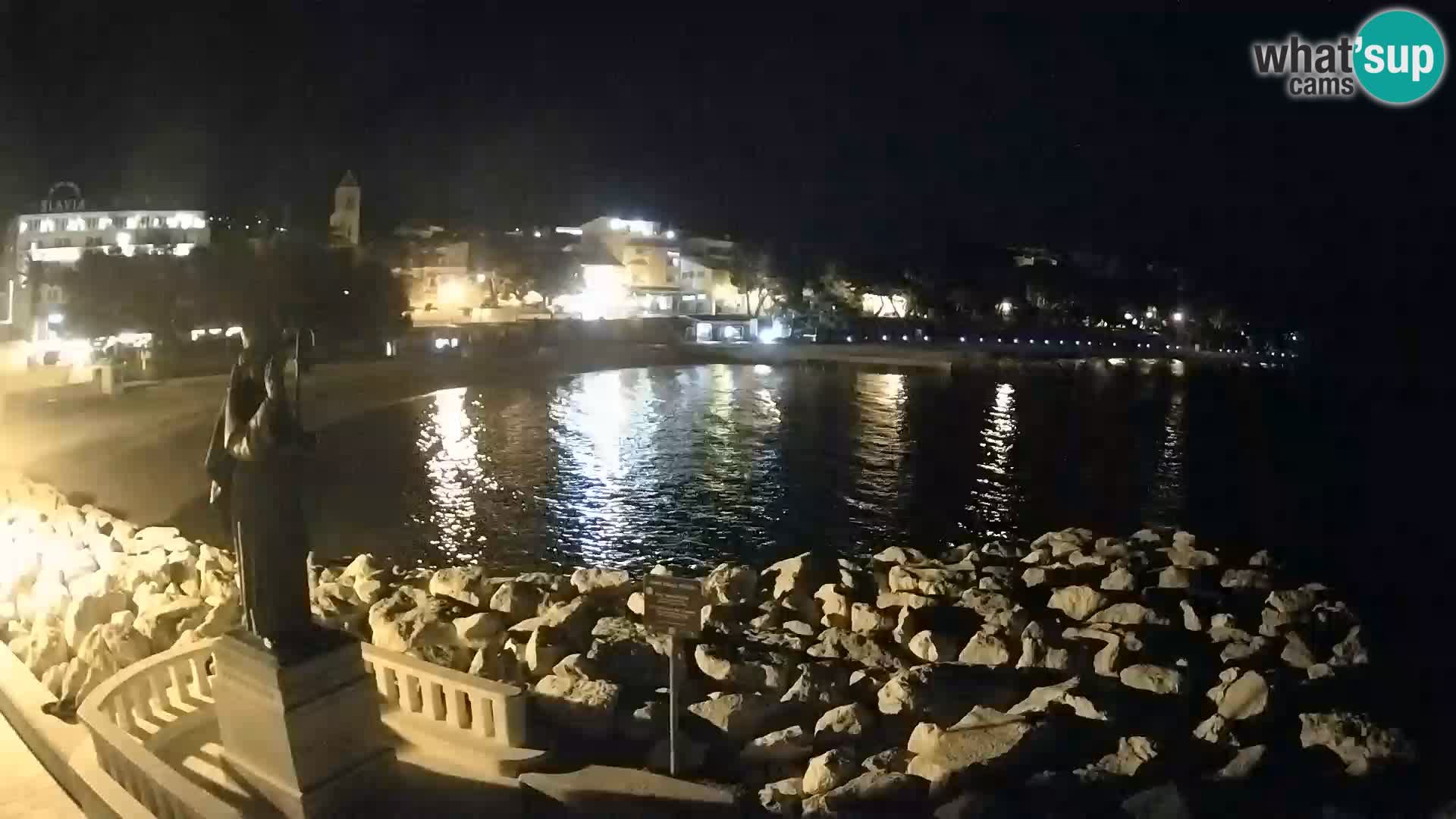 Spletna kamera Baška Voda – Sv. Nikola in plaža