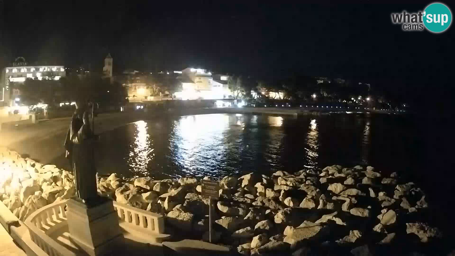 Webcam live Baška Voda – St. Nikola und Strand