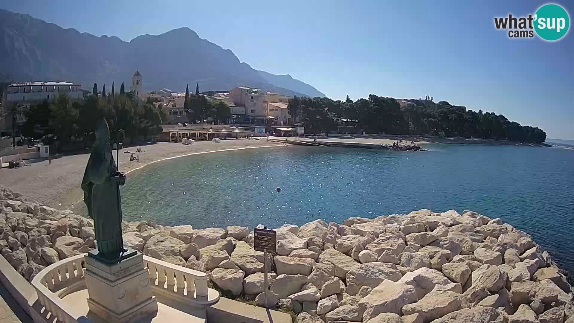 Web kamera Baška Voda – Sv. Nikola i plaža