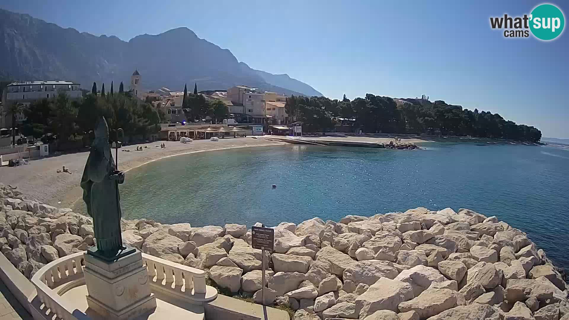 Webcam live Baška Voda – St. Nikola und Strand