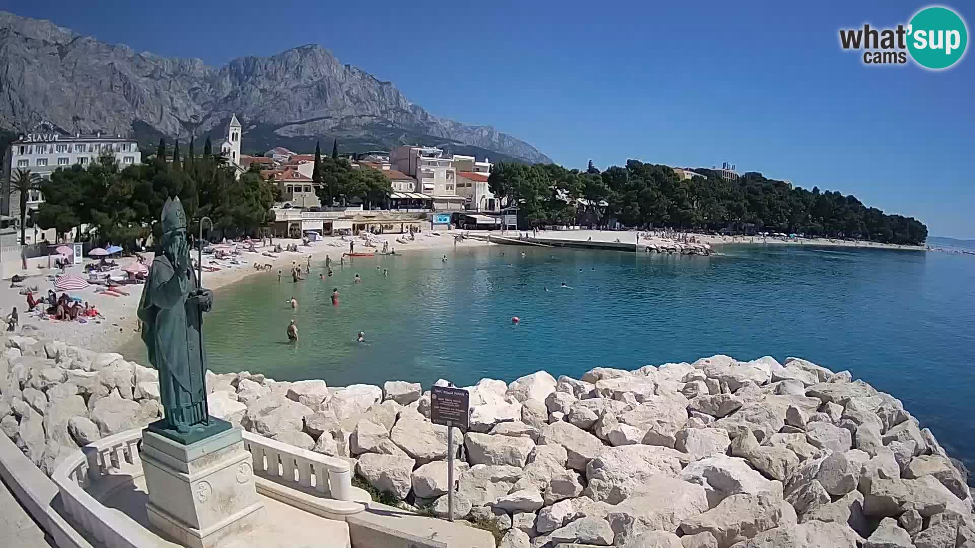Webcam live Baška Voda – St. Nikola und Strand
