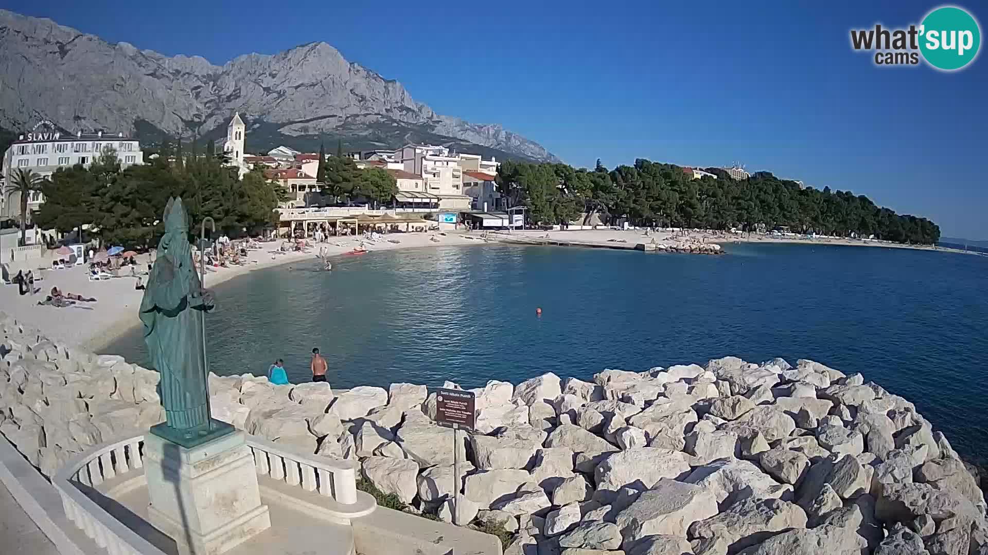 Web kamera Baška Voda – Sv. Nikola i plaža