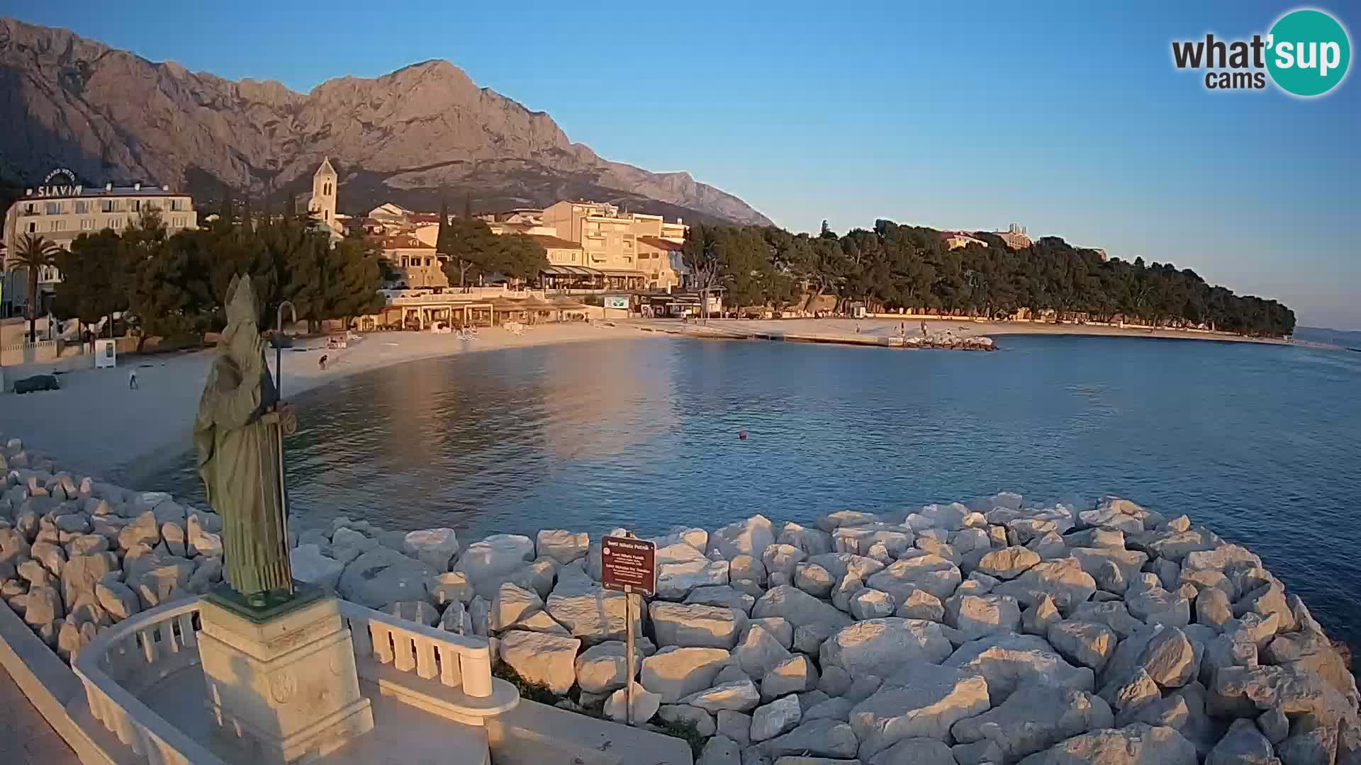 Webcam live Baška Voda – St. Nikola und Strand