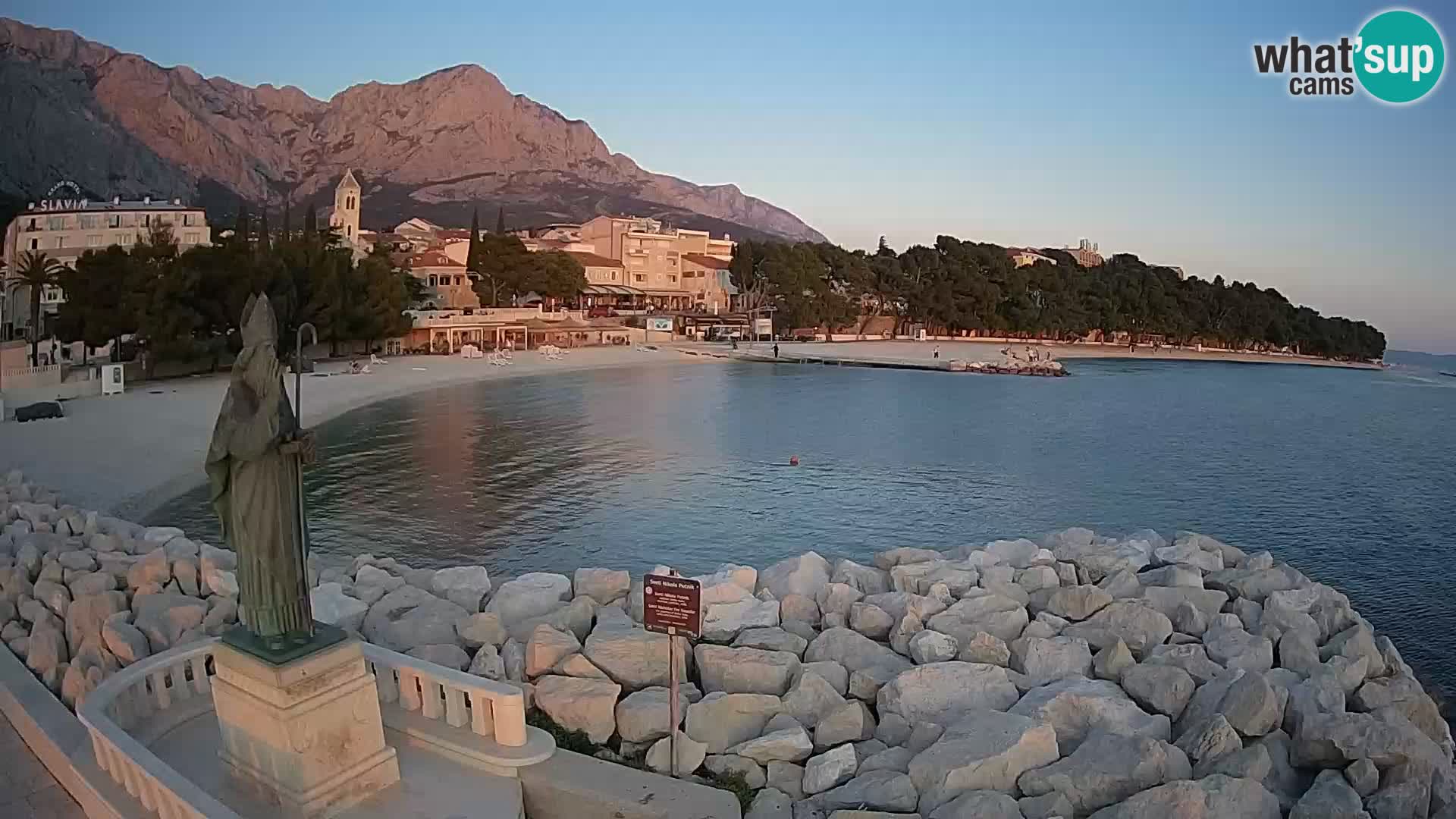 Web kamera Baška Voda – Sv. Nikola i plaža