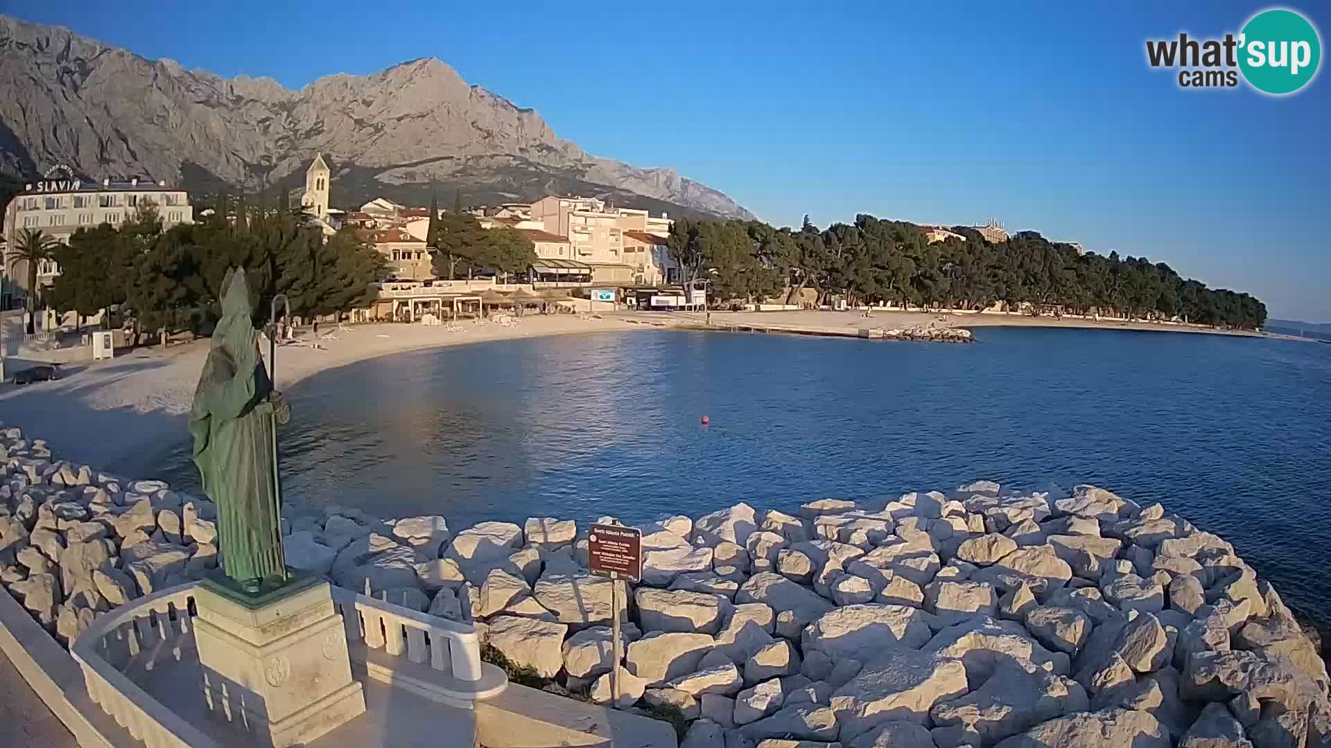 Webcam live Baška Voda – St. Nikola und Strand