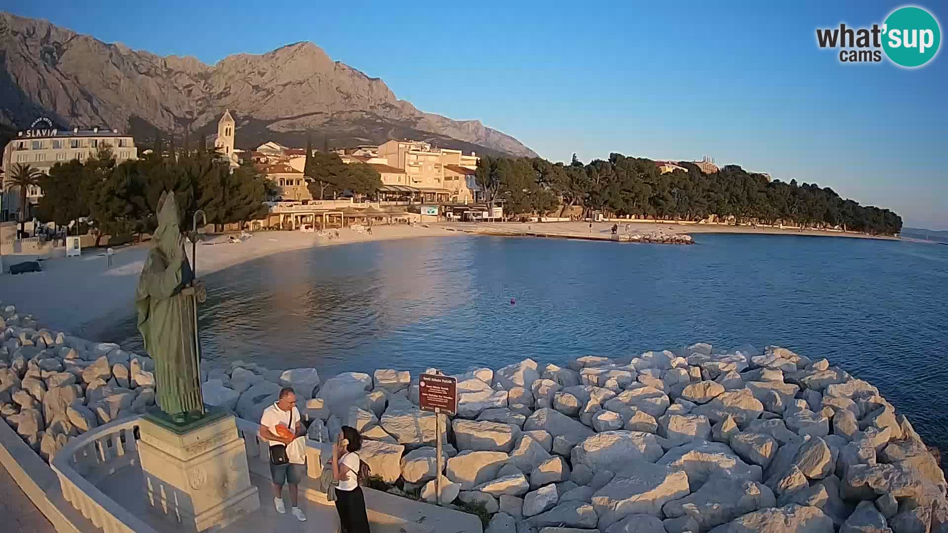 Webcam live Baška Voda – St. Nikola und Strand