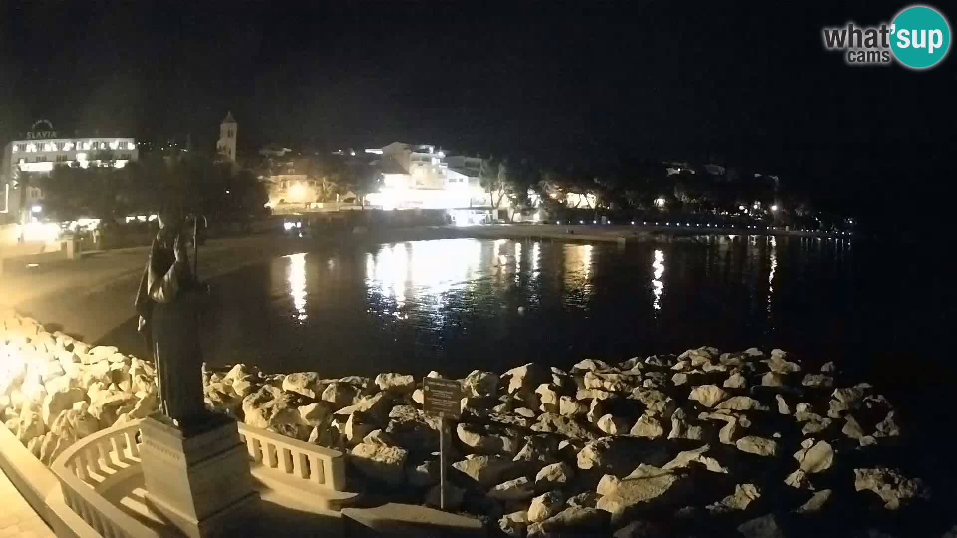 Spletna kamera Baška Voda – Sv. Nikola in plaža