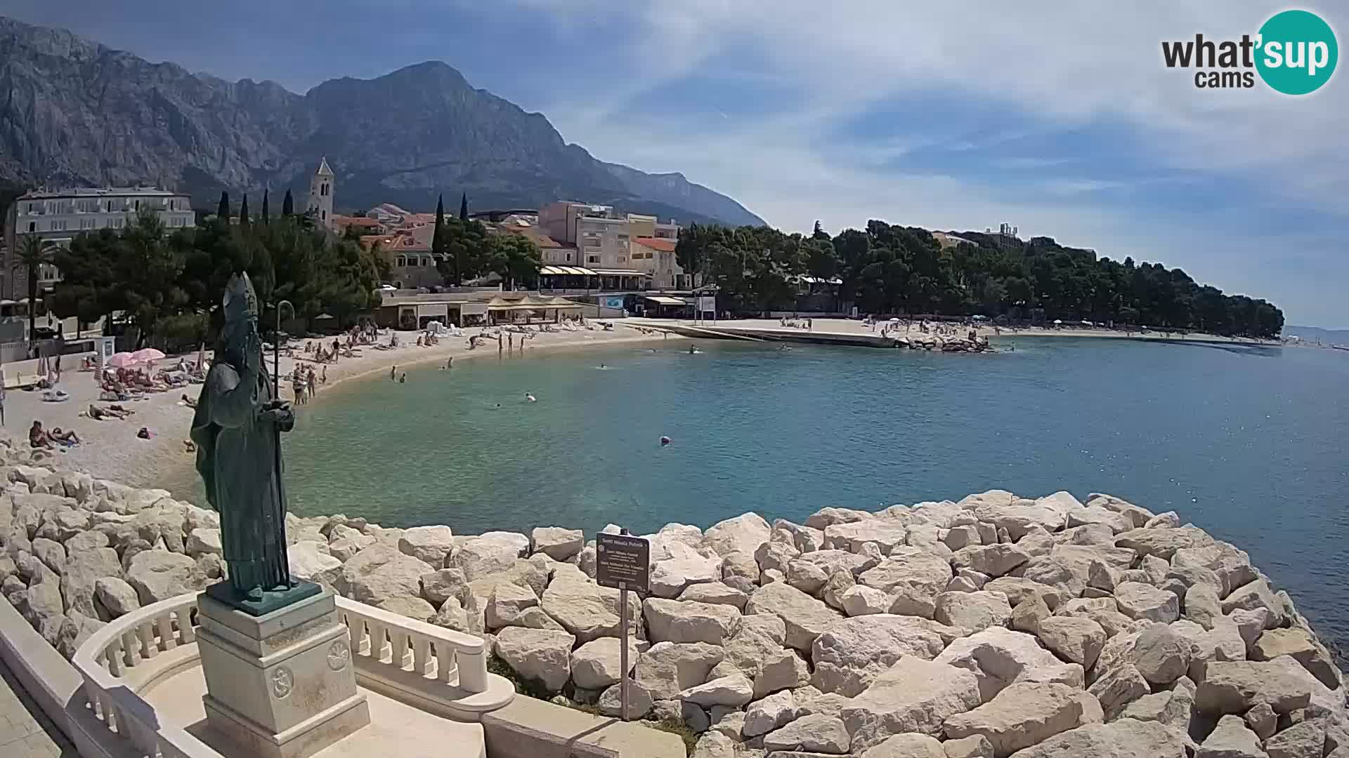 Webcam live Baška Voda – St. Nikola und Strand