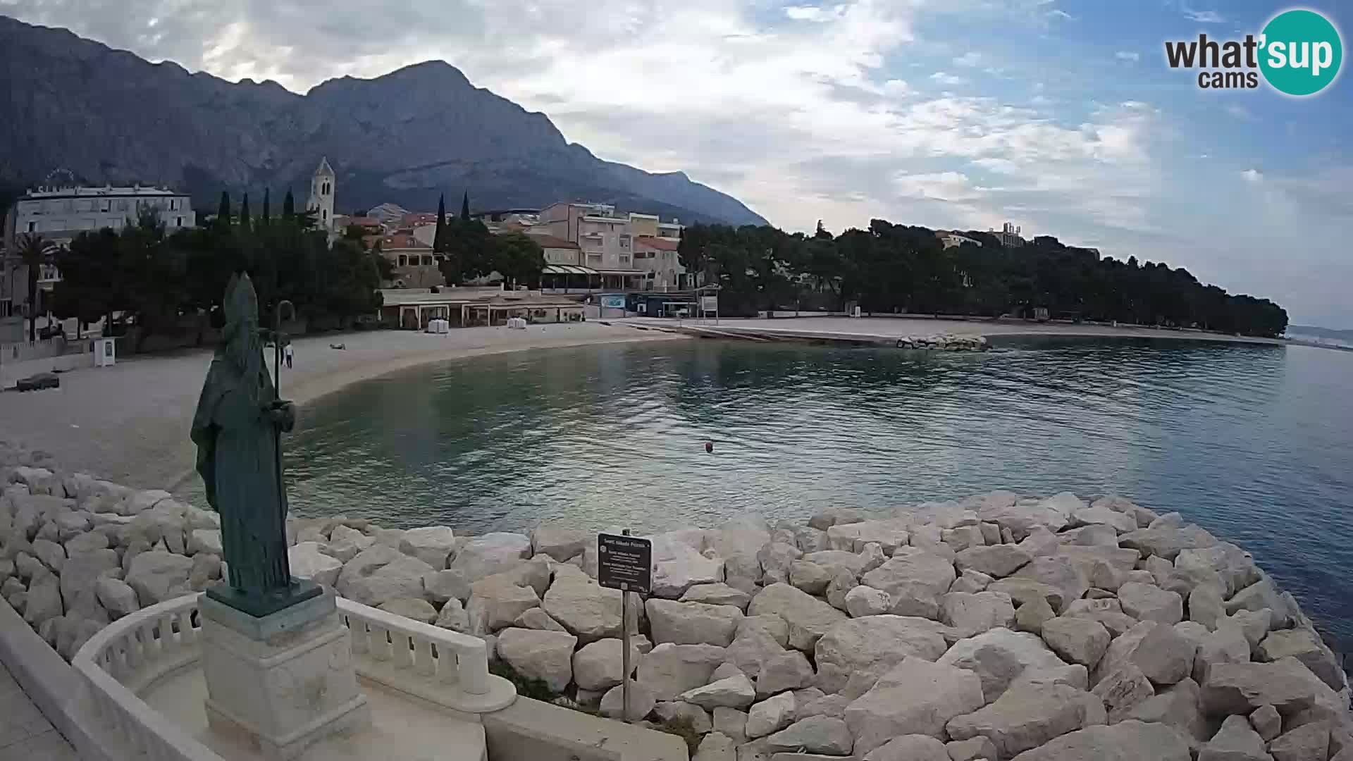 Webcam live Baška Voda – St. Nikola und Strand