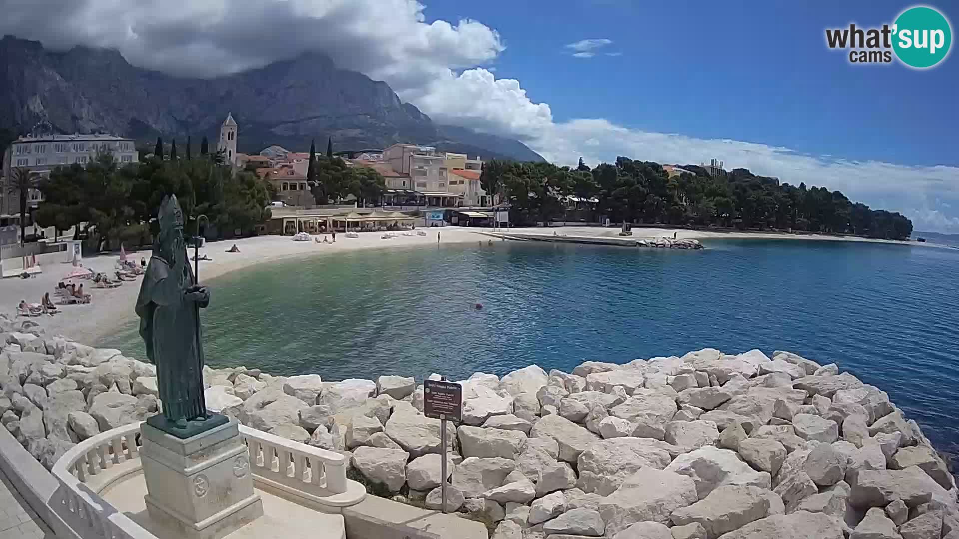 Webcam live Baška Voda – St. Nikola und Strand