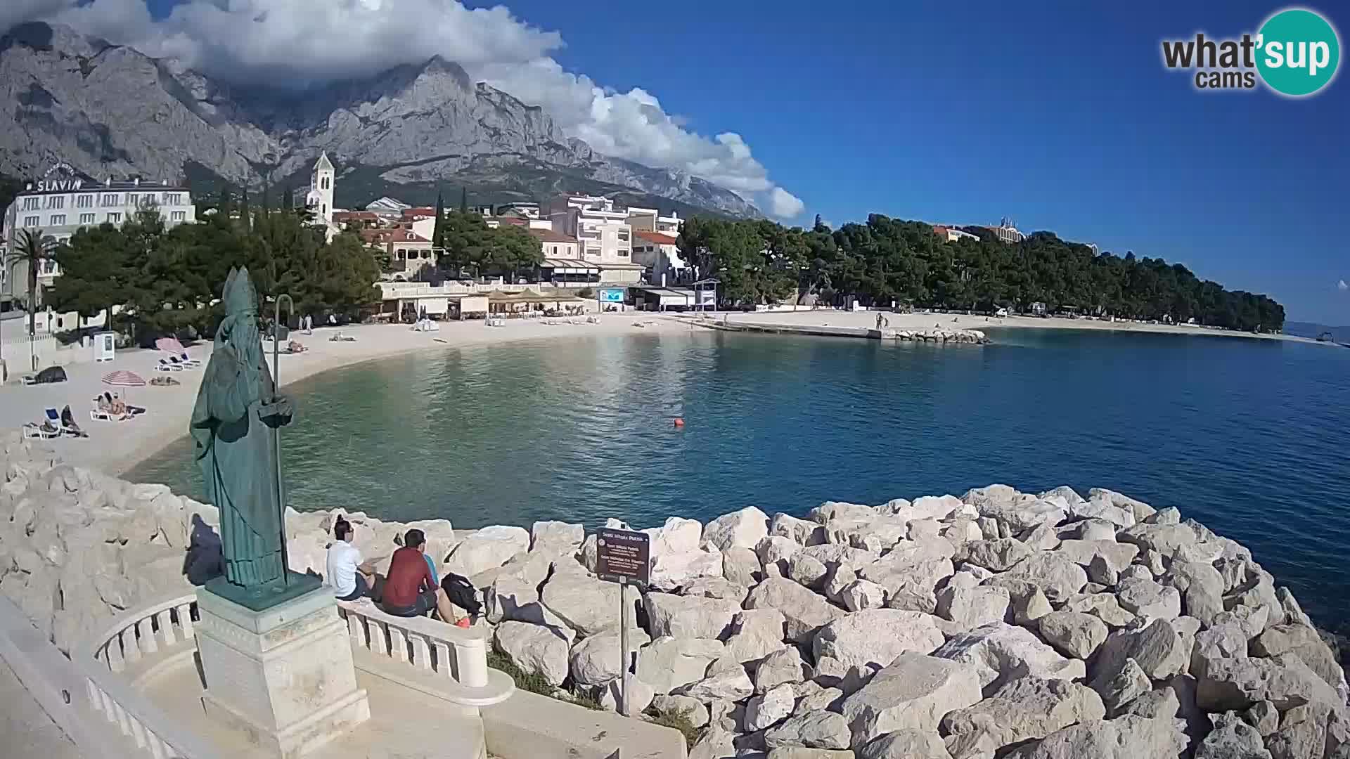 Webcam live Baška Voda – St. Nikola und Strand