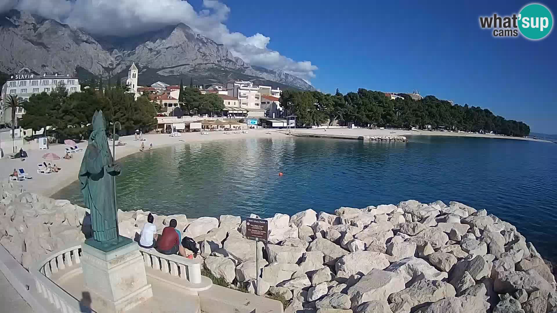 Webcam live Baška Voda – St. Nikola und Strand