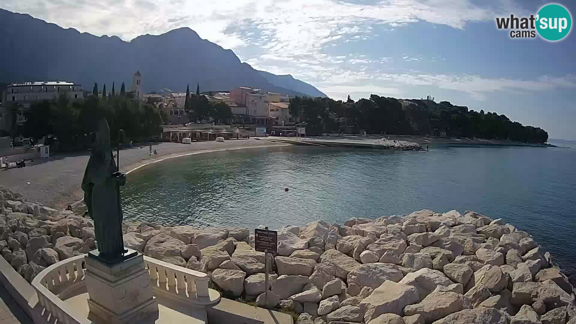 Webcam live Baška Voda – St. Nikola und Strand