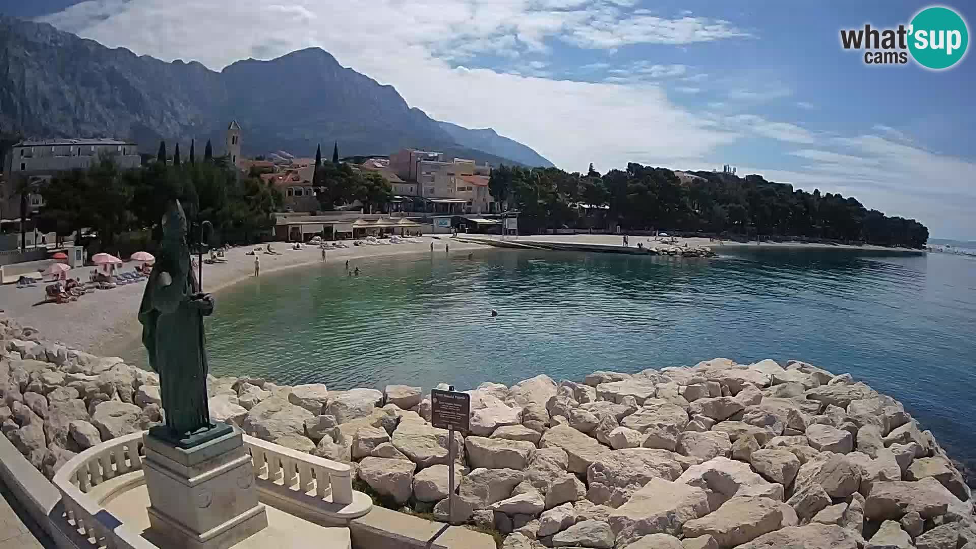 Webcam live Baška Voda – St. Nikola und Strand