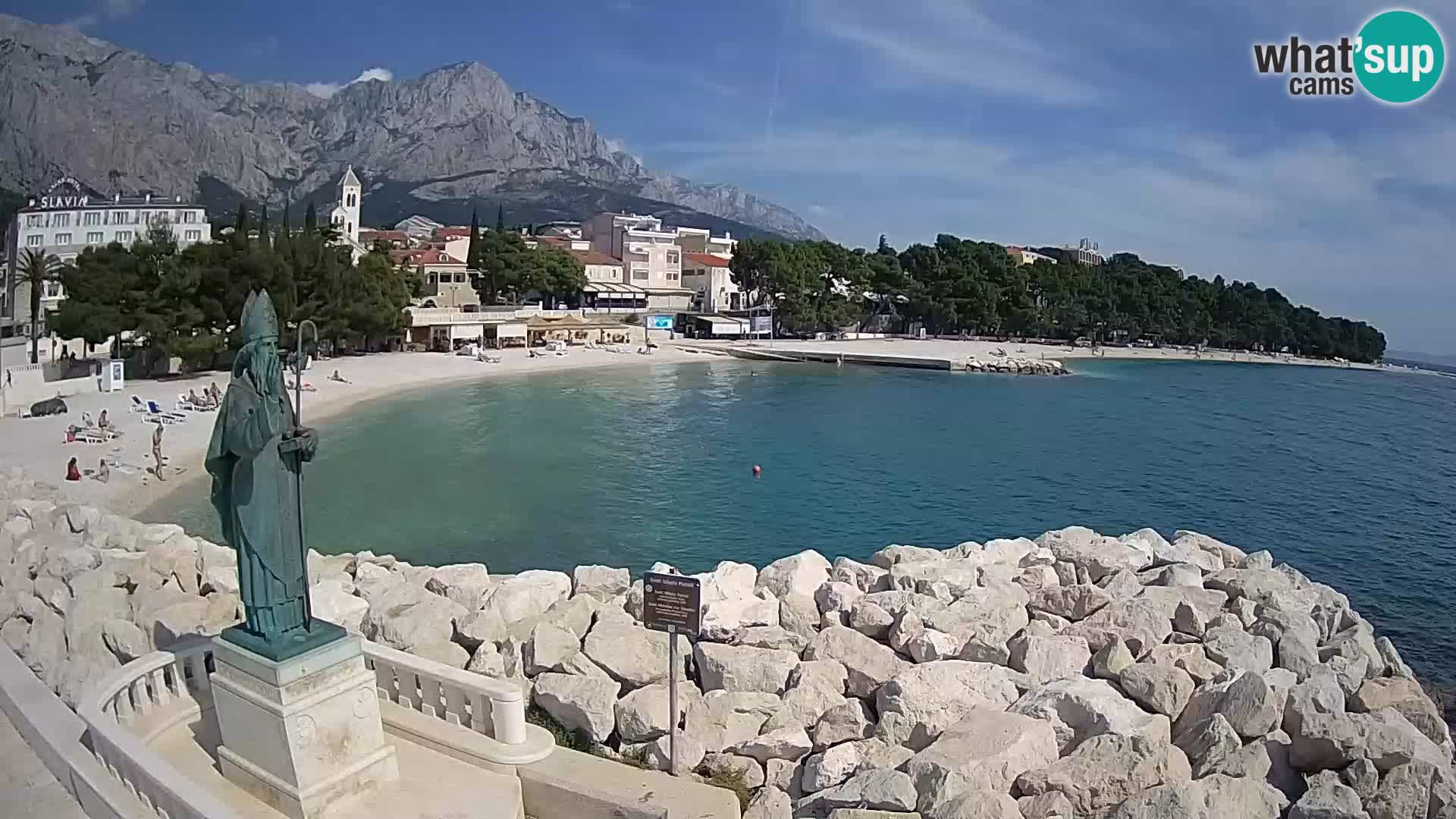 Web kamera Baška Voda – Sv. Nikola i plaža