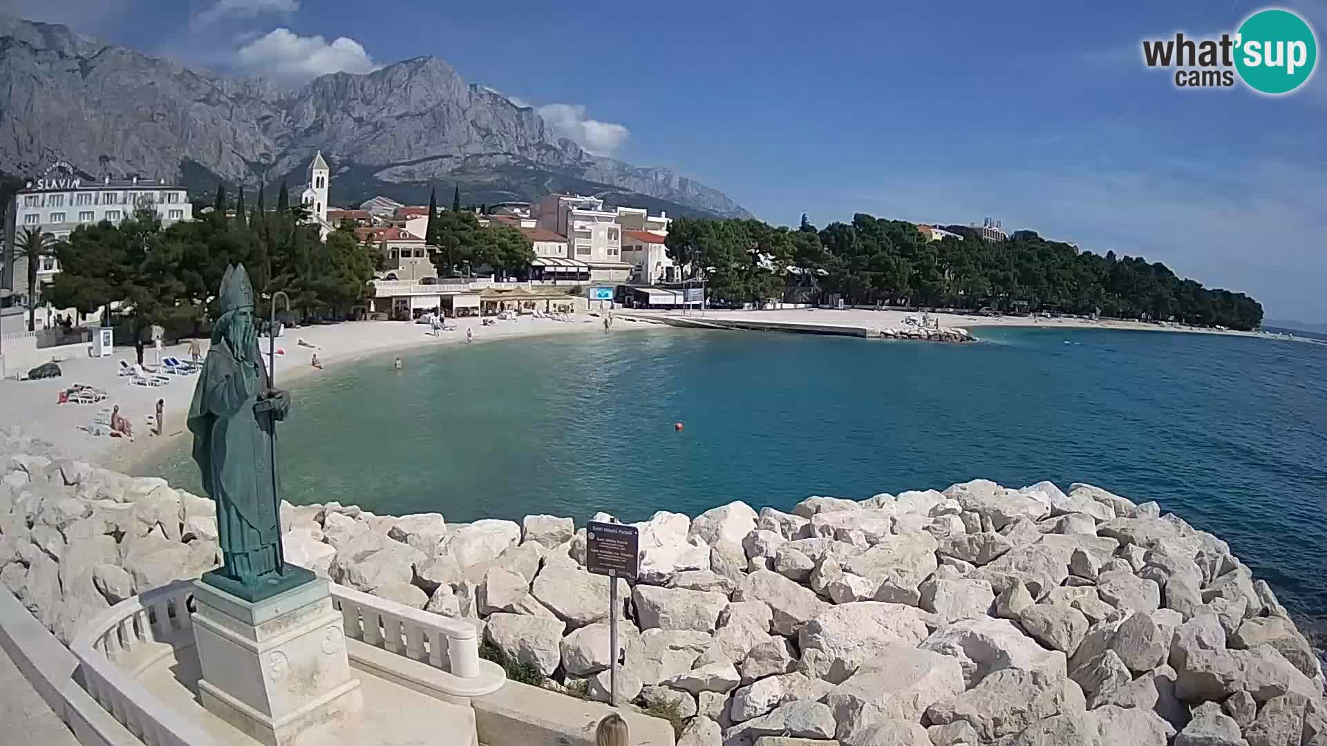 Webcam live Baška Voda – St. Nikola und Strand