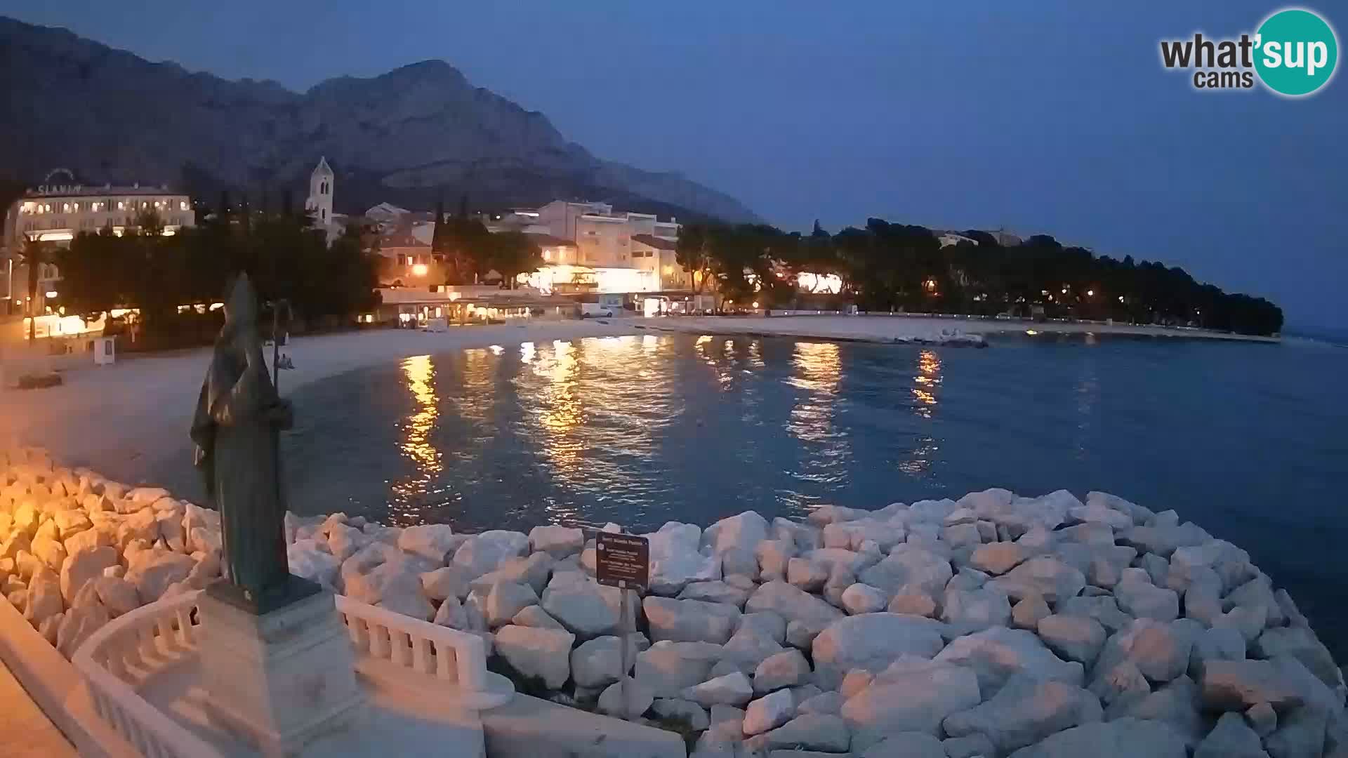 Webcam live Baška Voda – St. Nikola und Strand