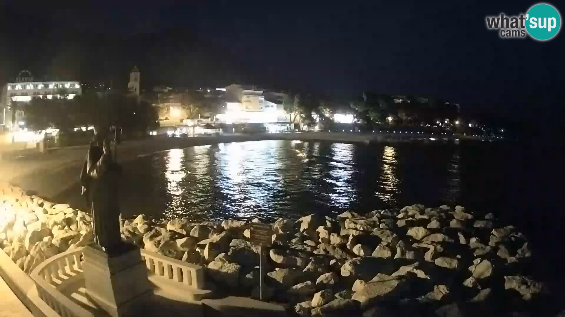 Webcam live Baška Voda – St. Nikola und Strand