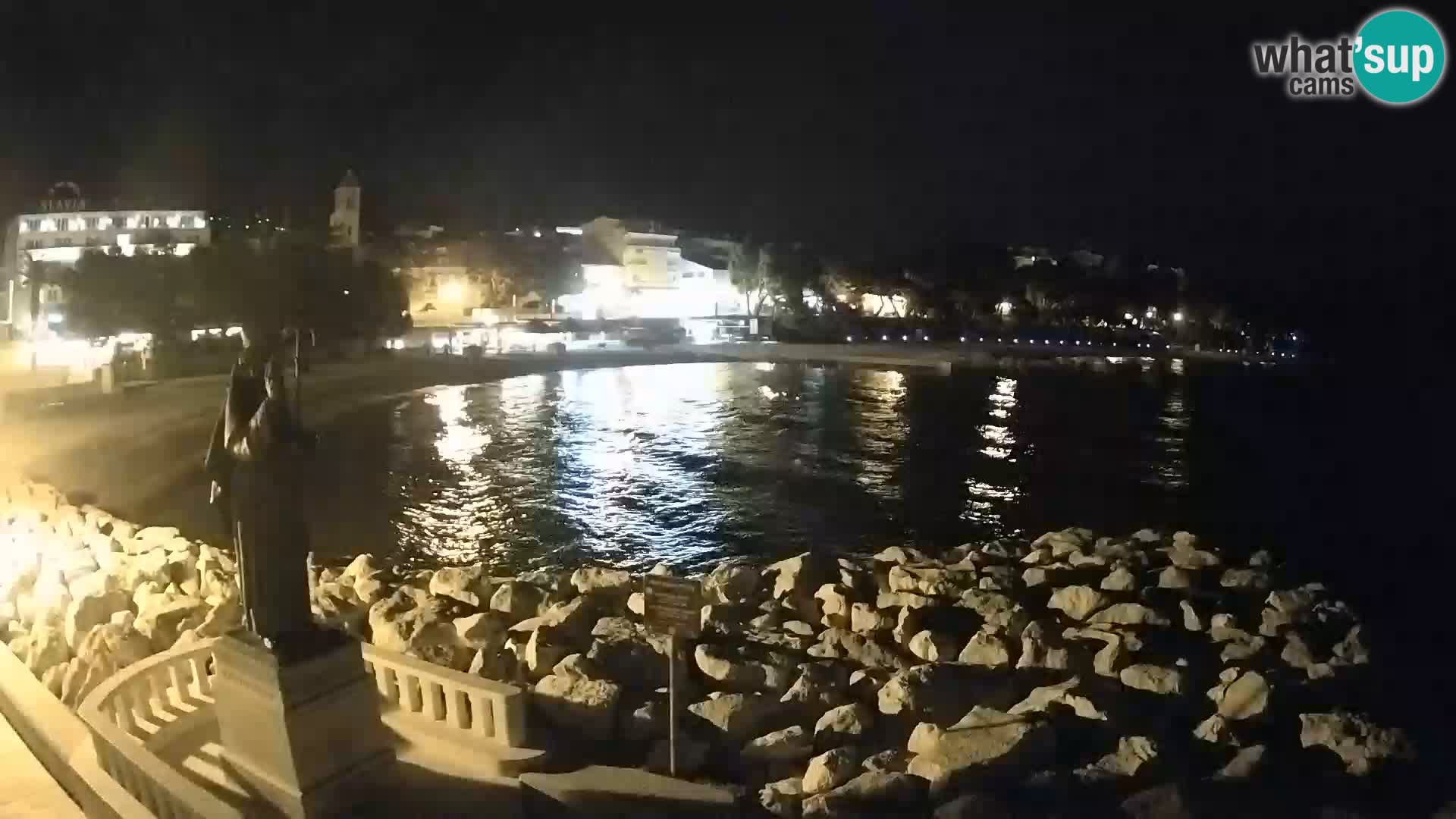 Spletna kamera Baška Voda – Sv. Nikola in plaža