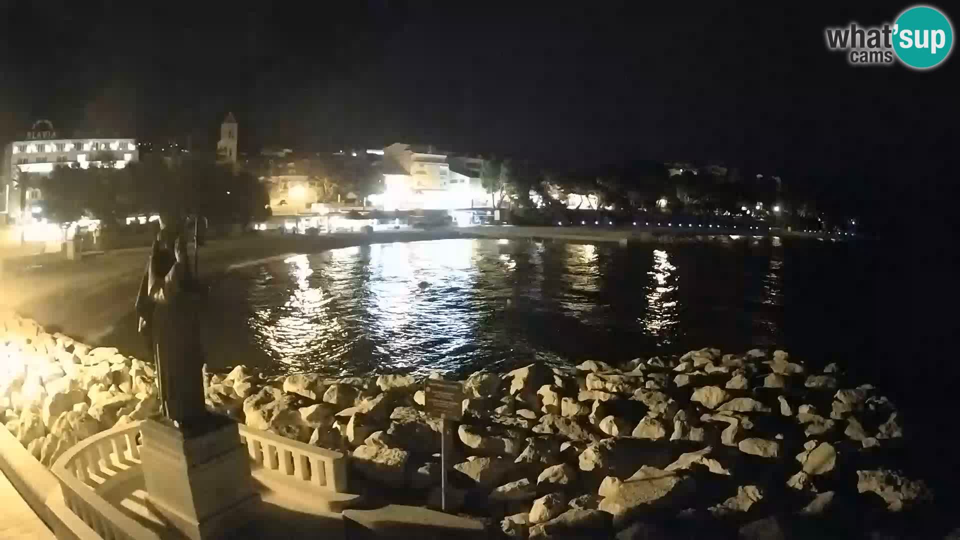 Spletna kamera Baška Voda – Sv. Nikola in plaža