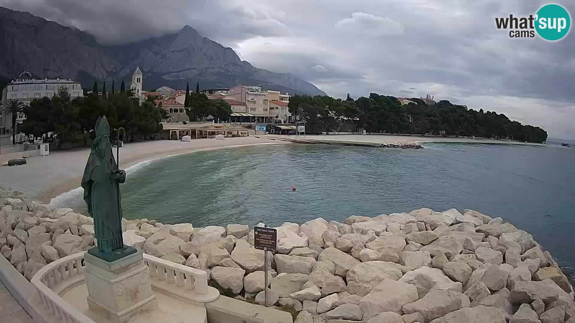 Webcam Baška Voda – Saint-Nikola et plage