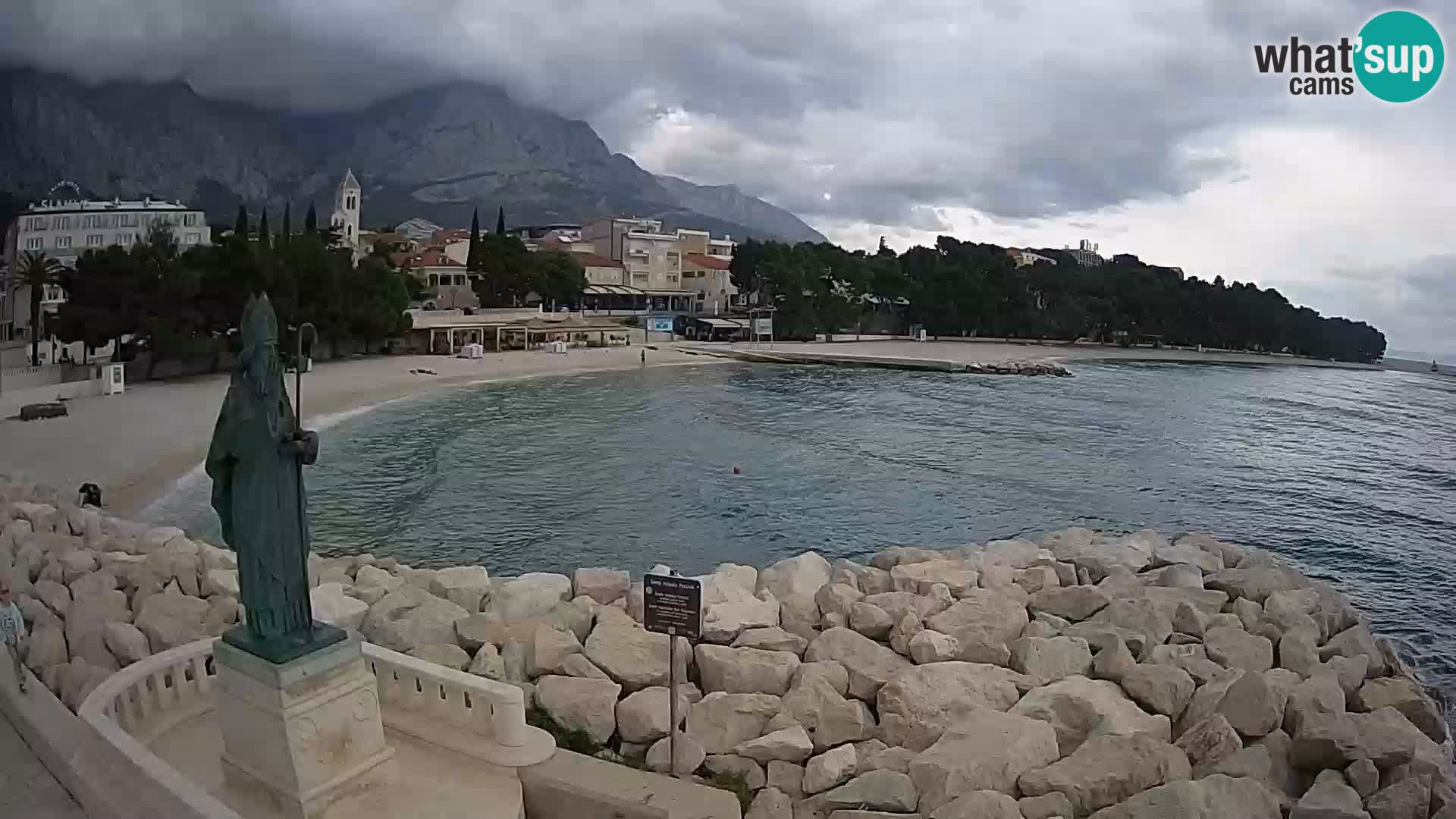 Webcam live Baška Voda – St. Nikola und Strand