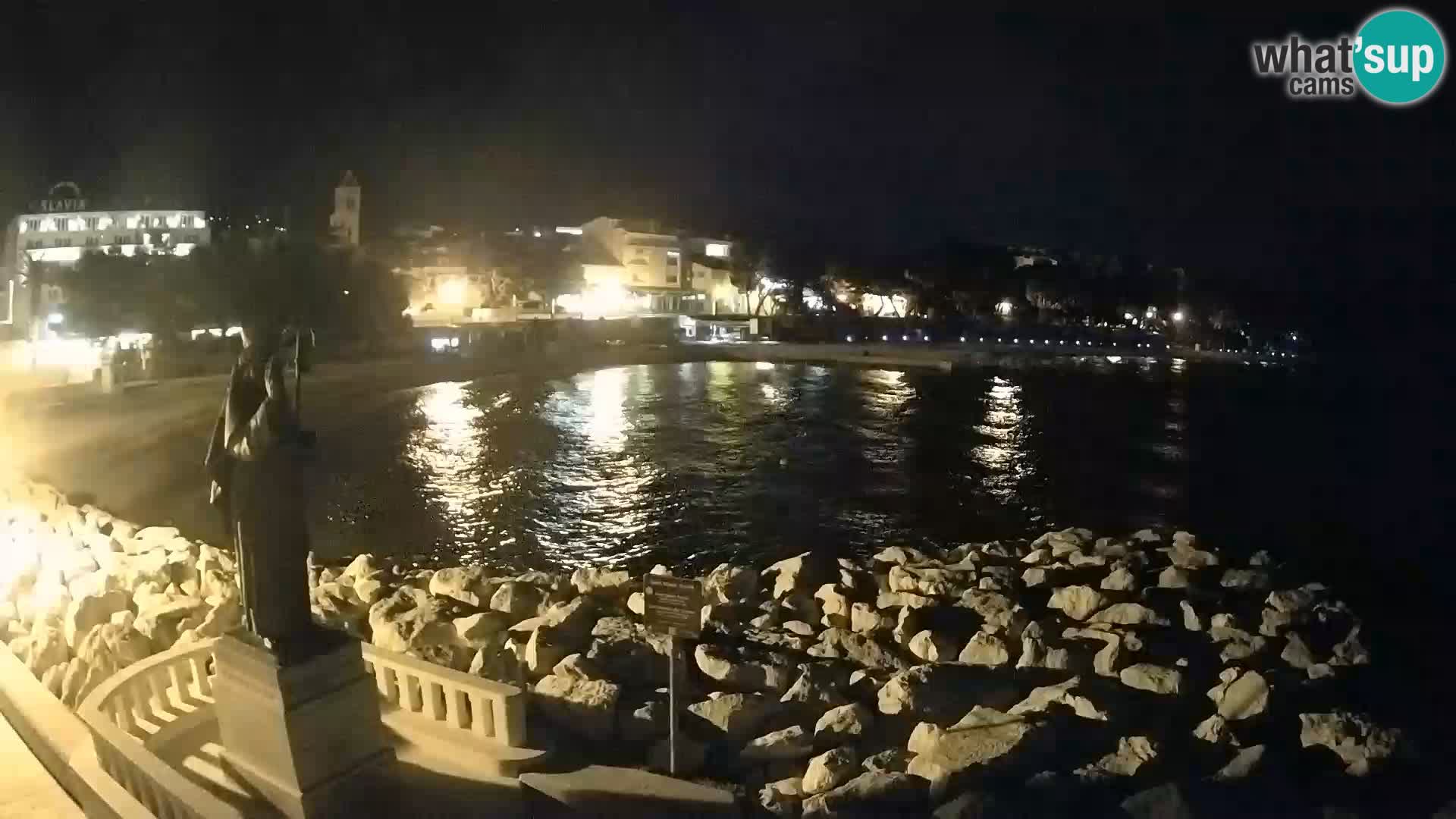 Webcam live Baška Voda – St. Nikola und Strand