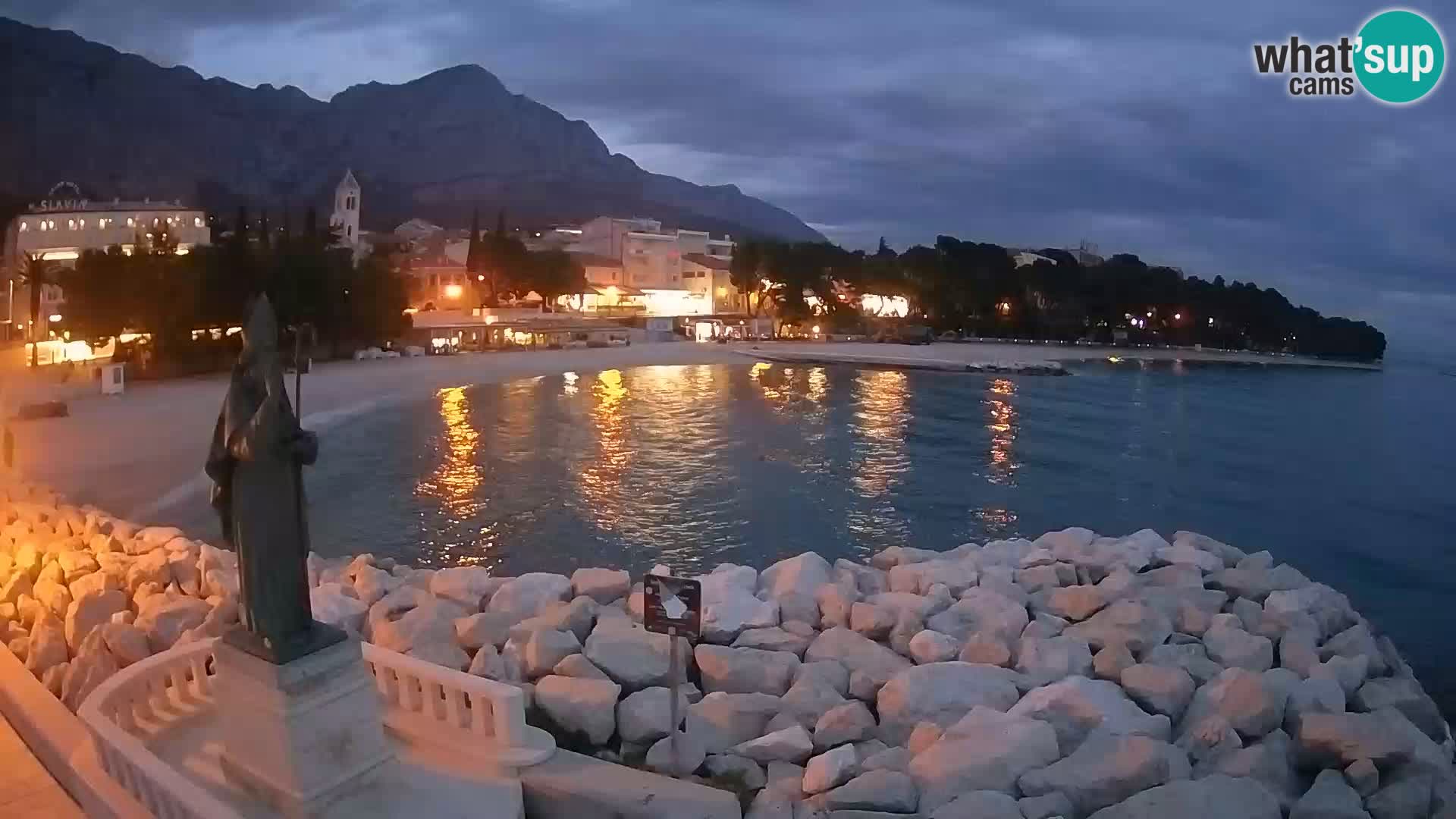 Webcam live Baška Voda – St. Nikola und Strand
