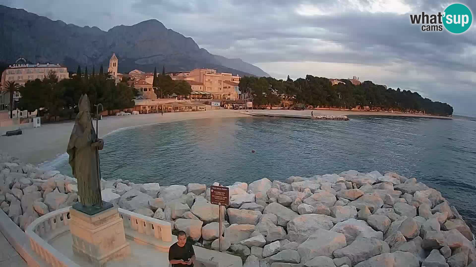 Web kamera Baška Voda – Sv. Nikola i plaža