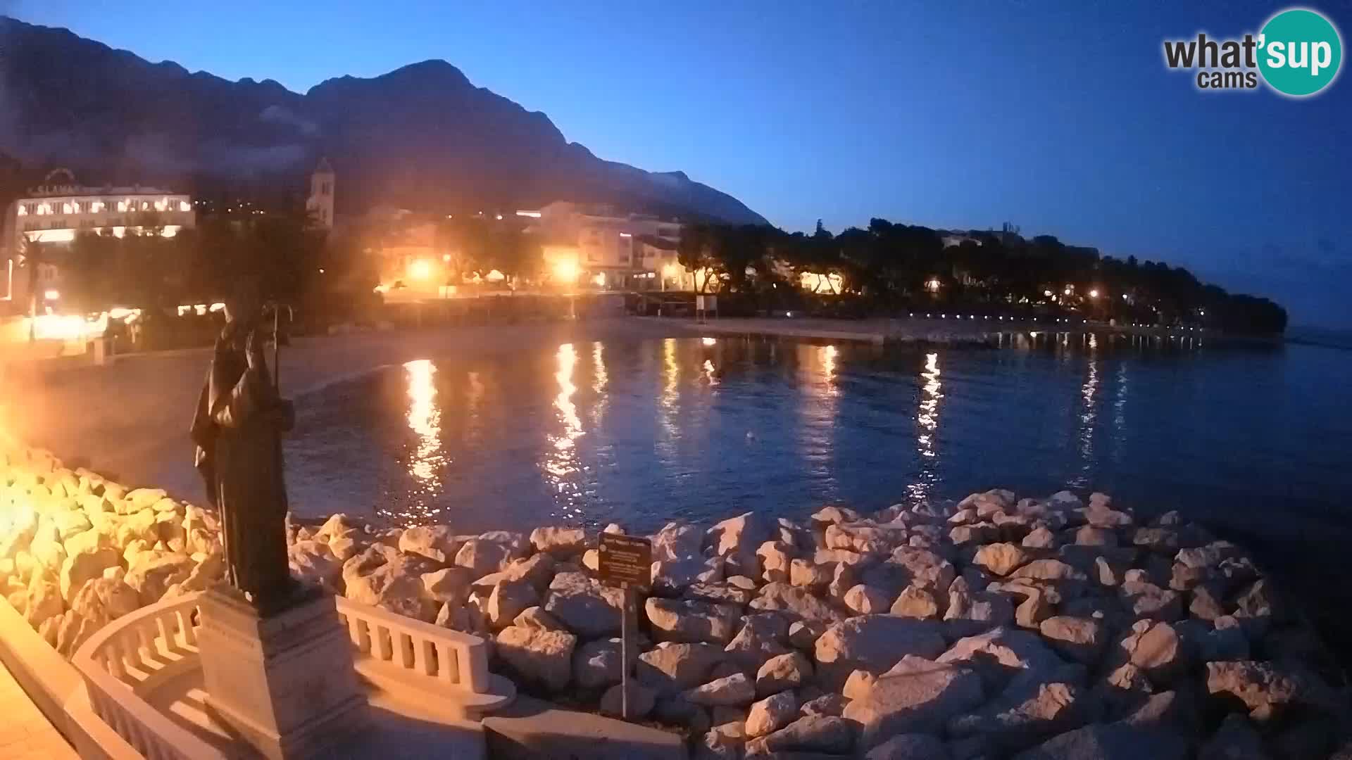Webcam live Baška Voda – St. Nikola und Strand