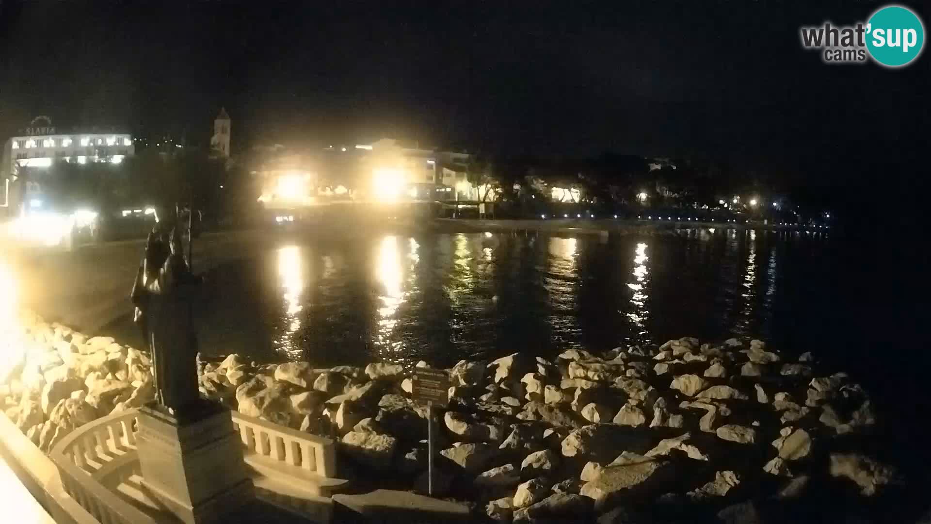 Spletna kamera Baška Voda – Sv. Nikola in plaža