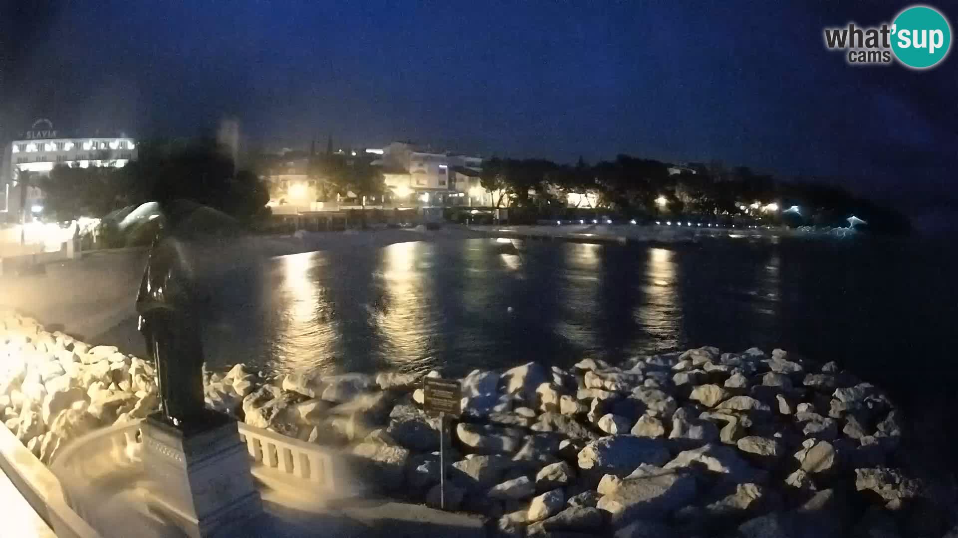 Spletna kamera Baška Voda – Sv. Nikola in plaža