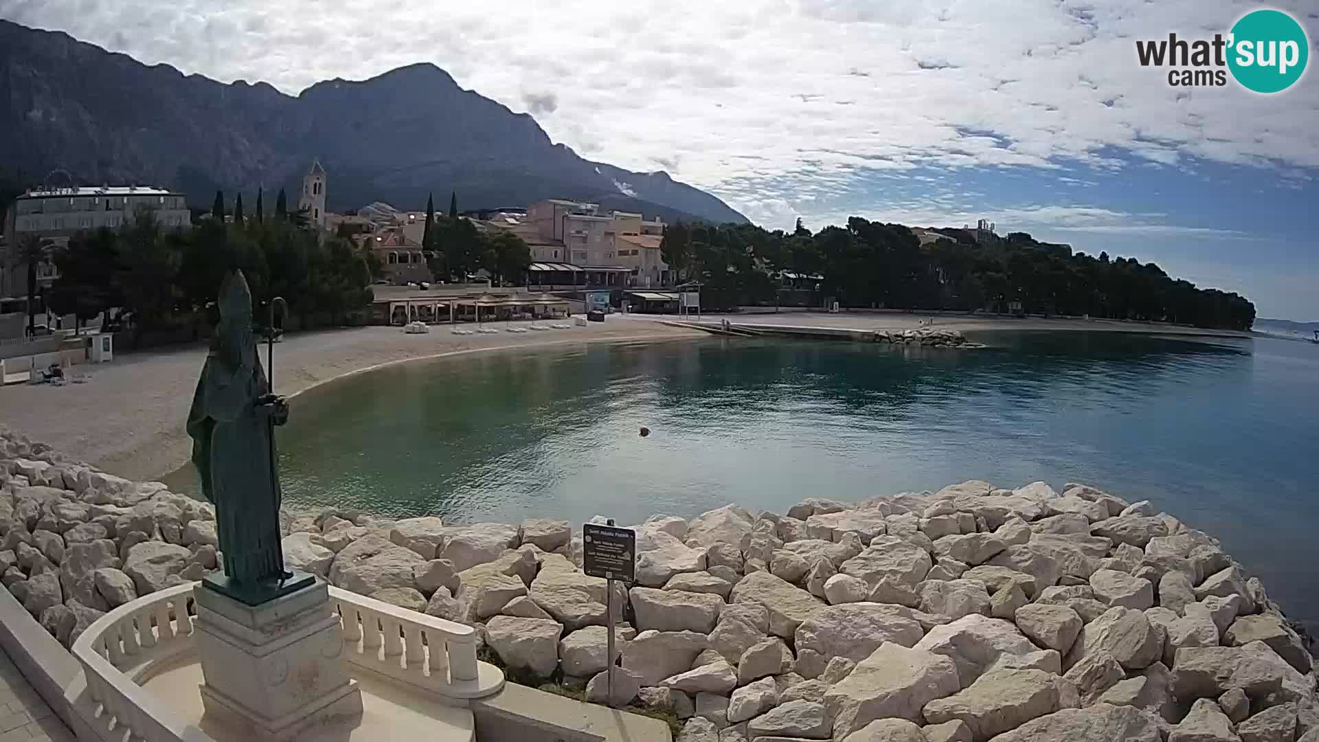 Web kamera Baška Voda – Sv. Nikola i plaža