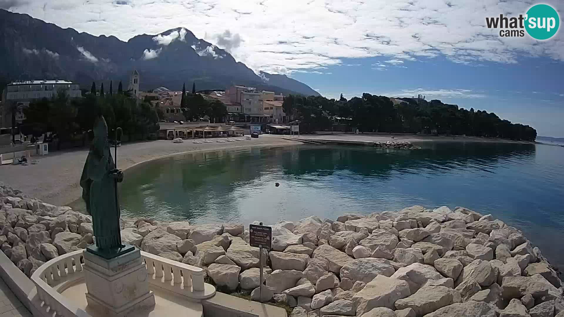 Webcam live Baška Voda – St. Nikola und Strand